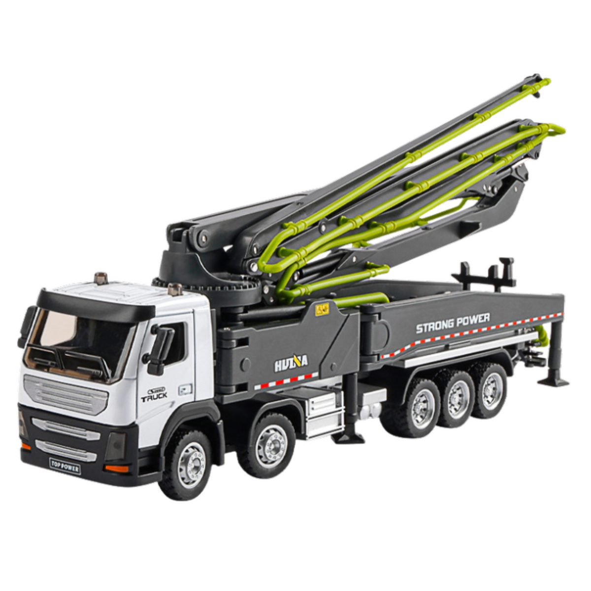Caminhão betoneira Rc com controle remoto Huina Grey 1:18