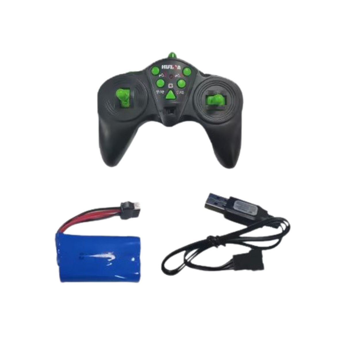 Remote Control Backhoe Loader Rc Lights Sound Green Huina 1:14