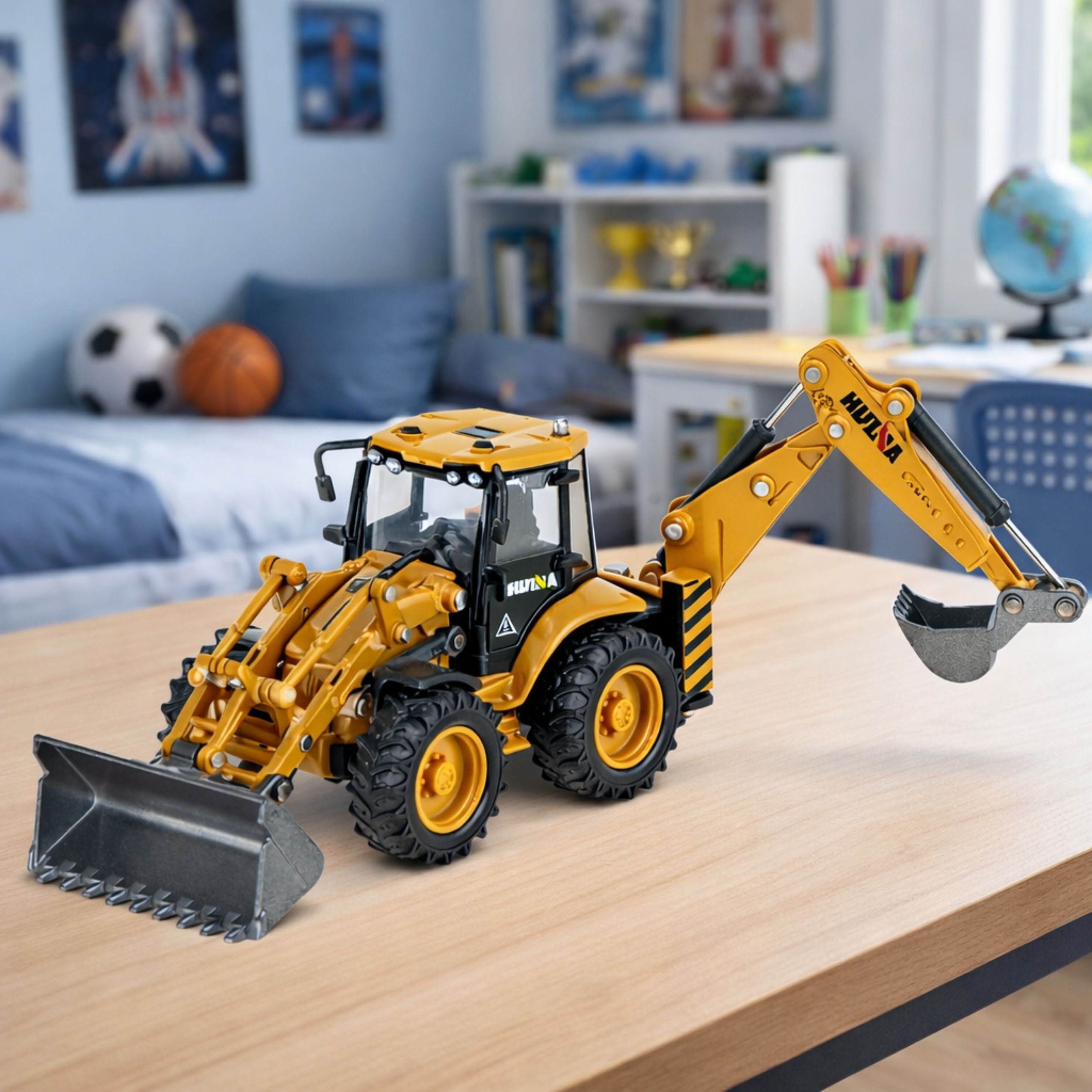 Telescopic Handler Metal Huina Yellow 1:50