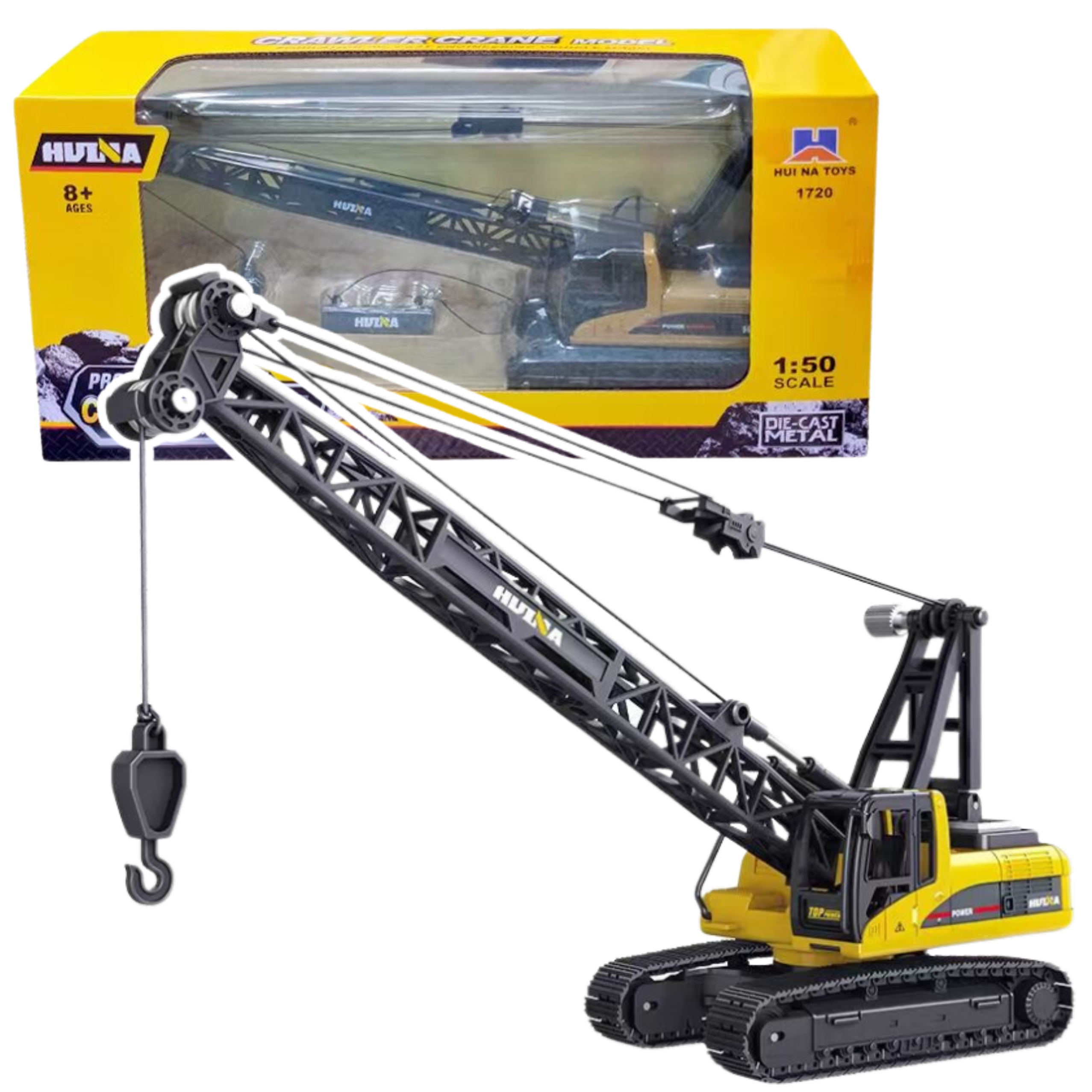 Huina Metal Movable Crawler Crane 1:50