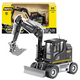 Wheel Excavator With Bulldozer Metal Huina Black 1:50