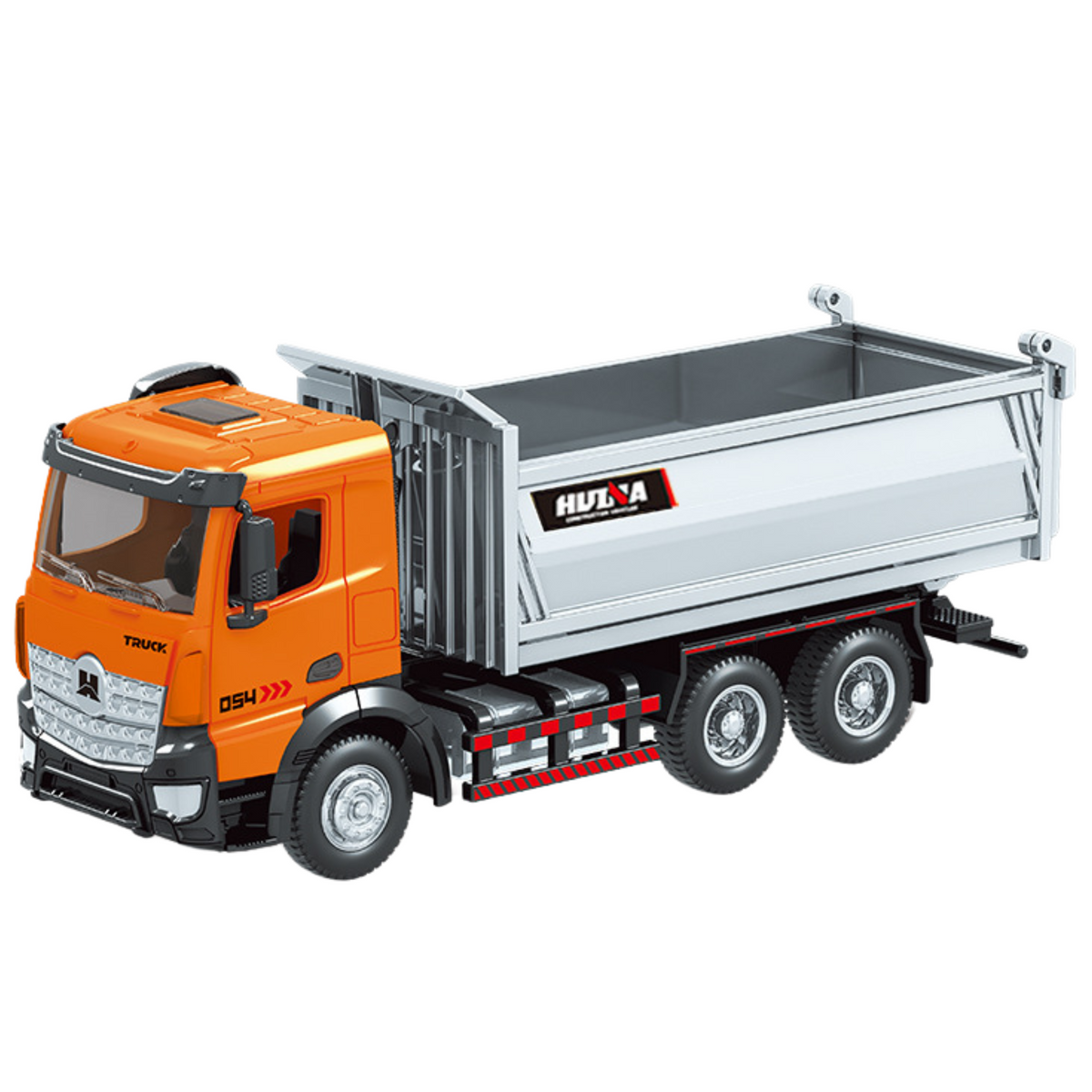Caminhão Dumper Metal Huina Laranja 1:50