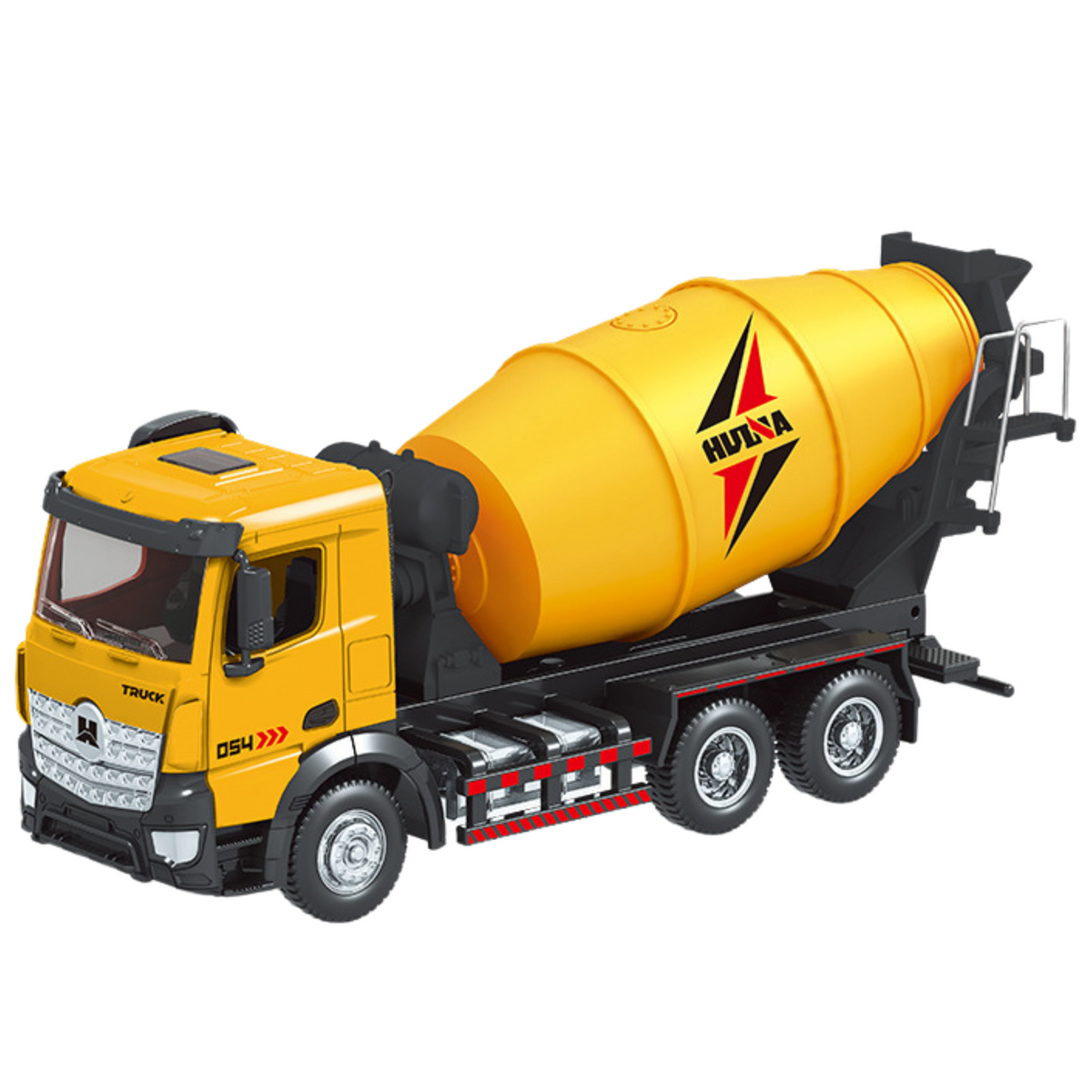 Betoneira Veículo de Construção Metal Huina Amarelo 1:50
