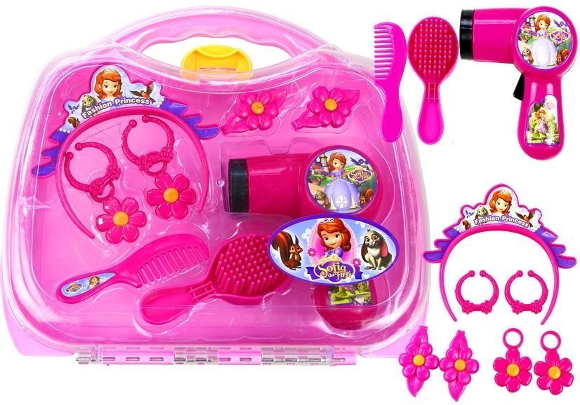 Princess In A Suitcase Set - Hair Dryer Earrings Headband Pink