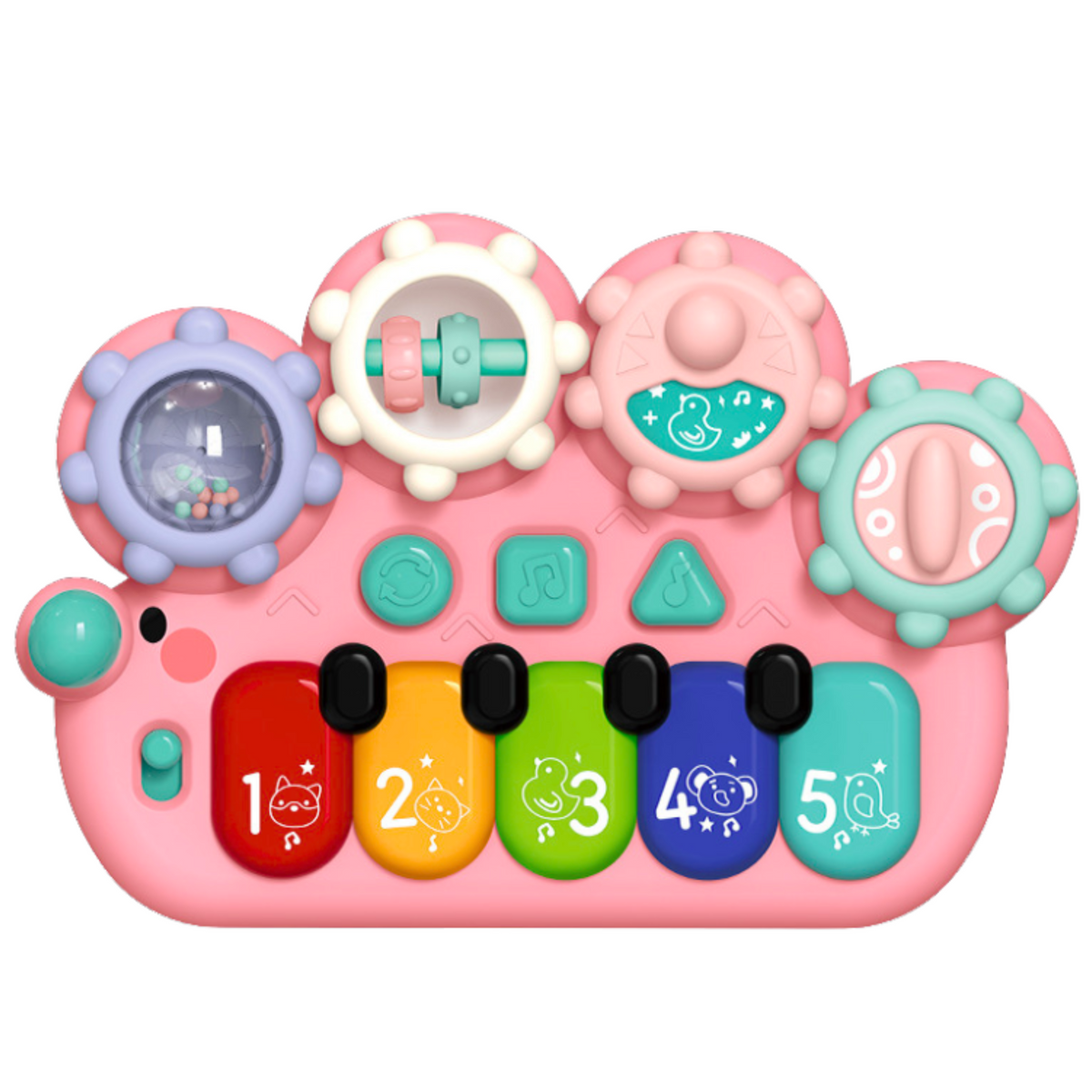 Interactive Piano For Kids Gears Pink