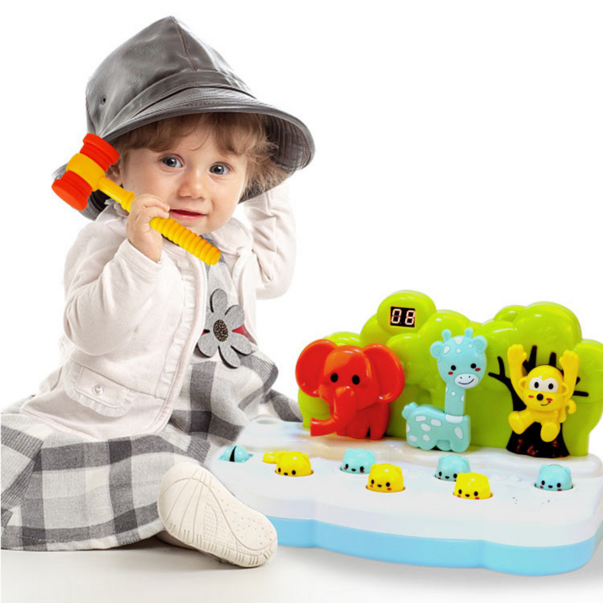 Whack-a-mole Animals Skill Game Counter Hammer Color