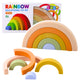 Rainbow Puzzle For Toddlers Pastel Rubber Blocks 5 Pcs.