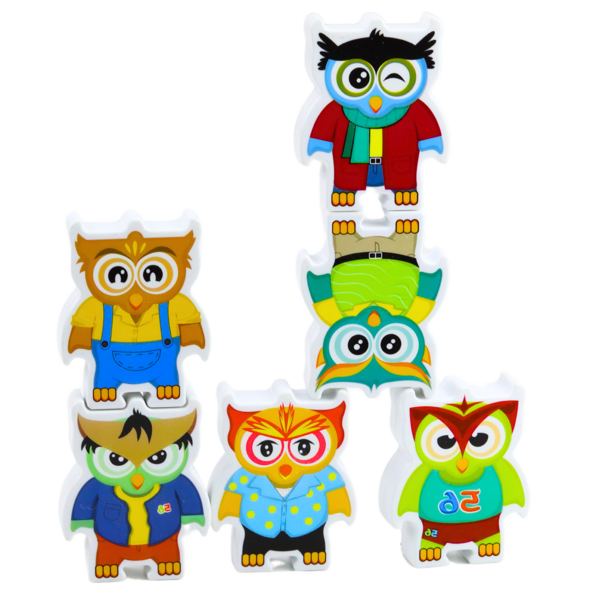 Educational Game Owls Arcade Logic Puzzle Domino 18 Pcs.