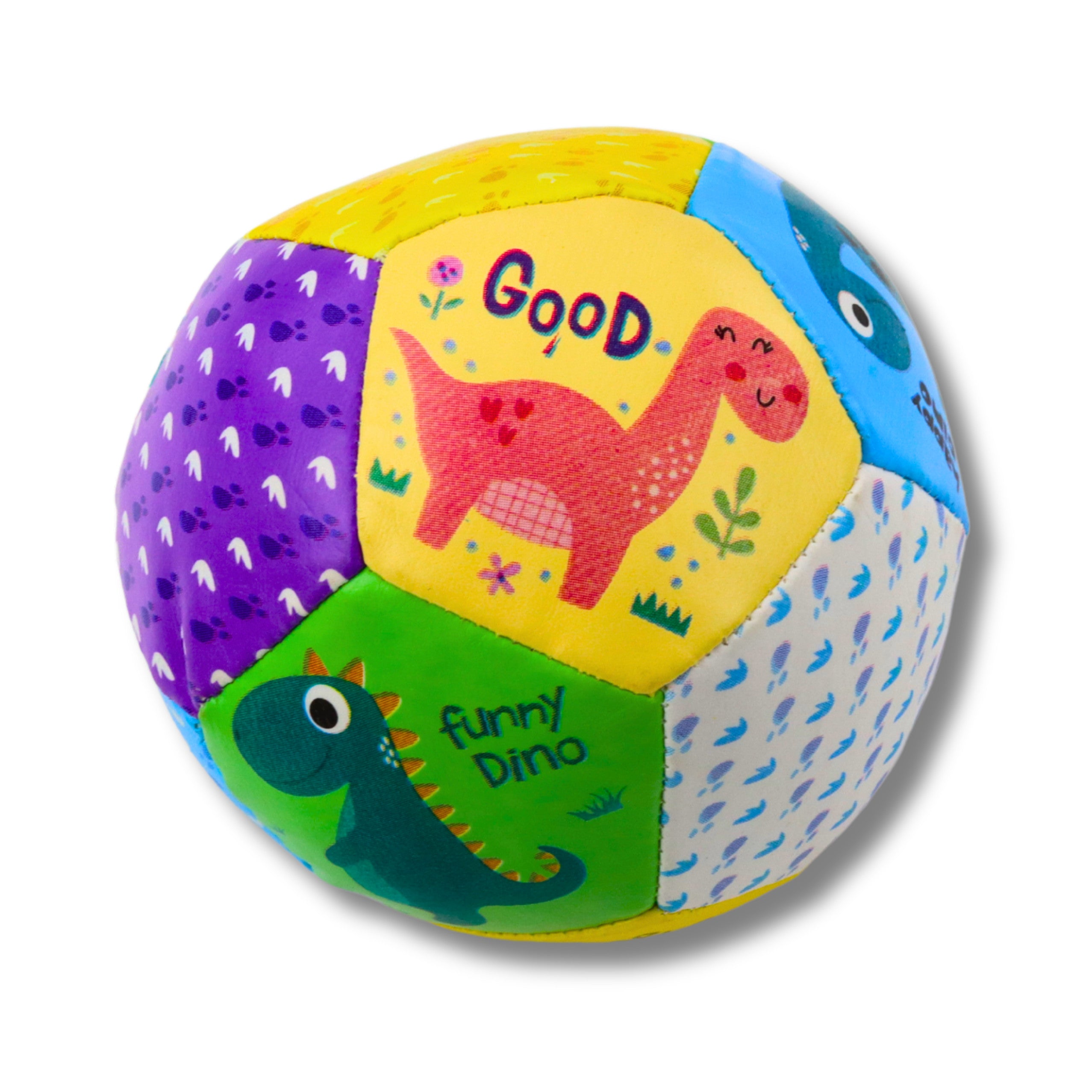 Set Of Soft Balls With Dinosaurs Colorful 9cm 3pcs