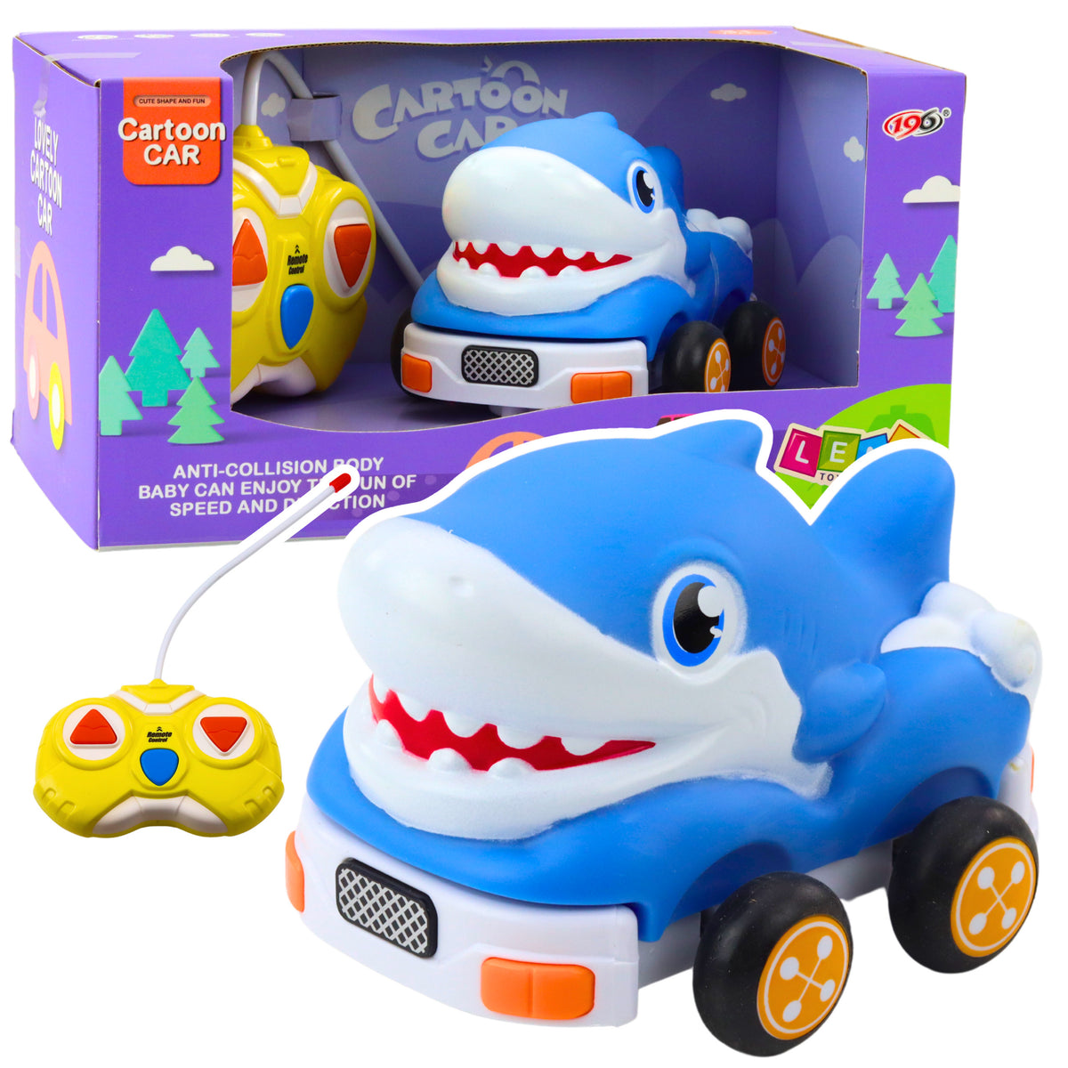 Remote Control Car Rc For Toddlers Blue Shark