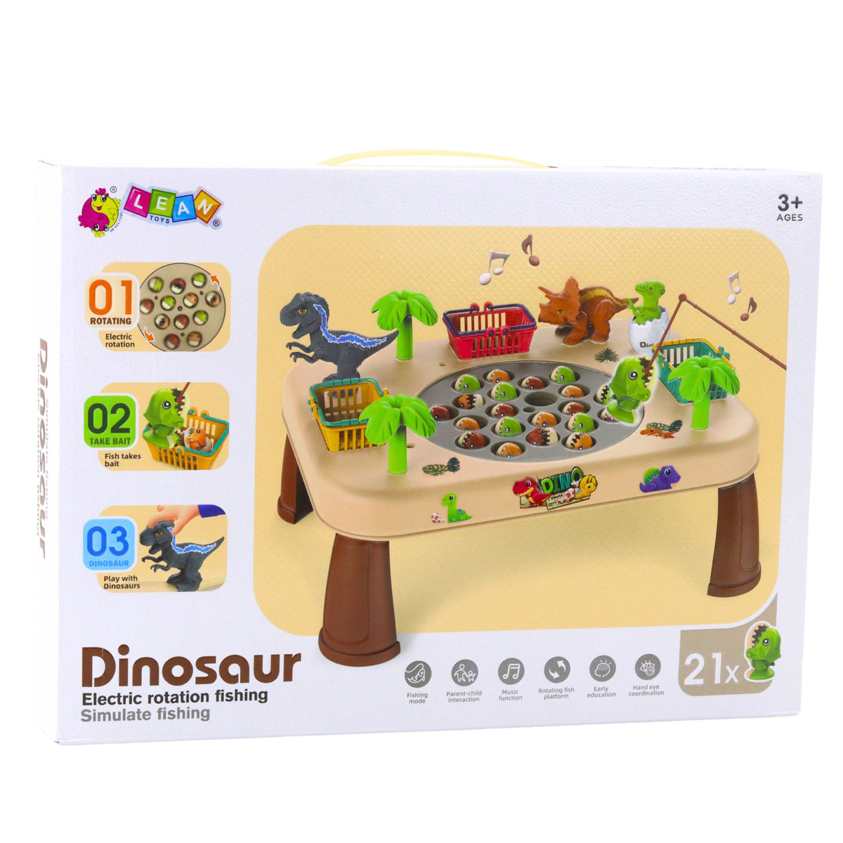 Electric Dinosaur Catching Table With Rotating Sounds