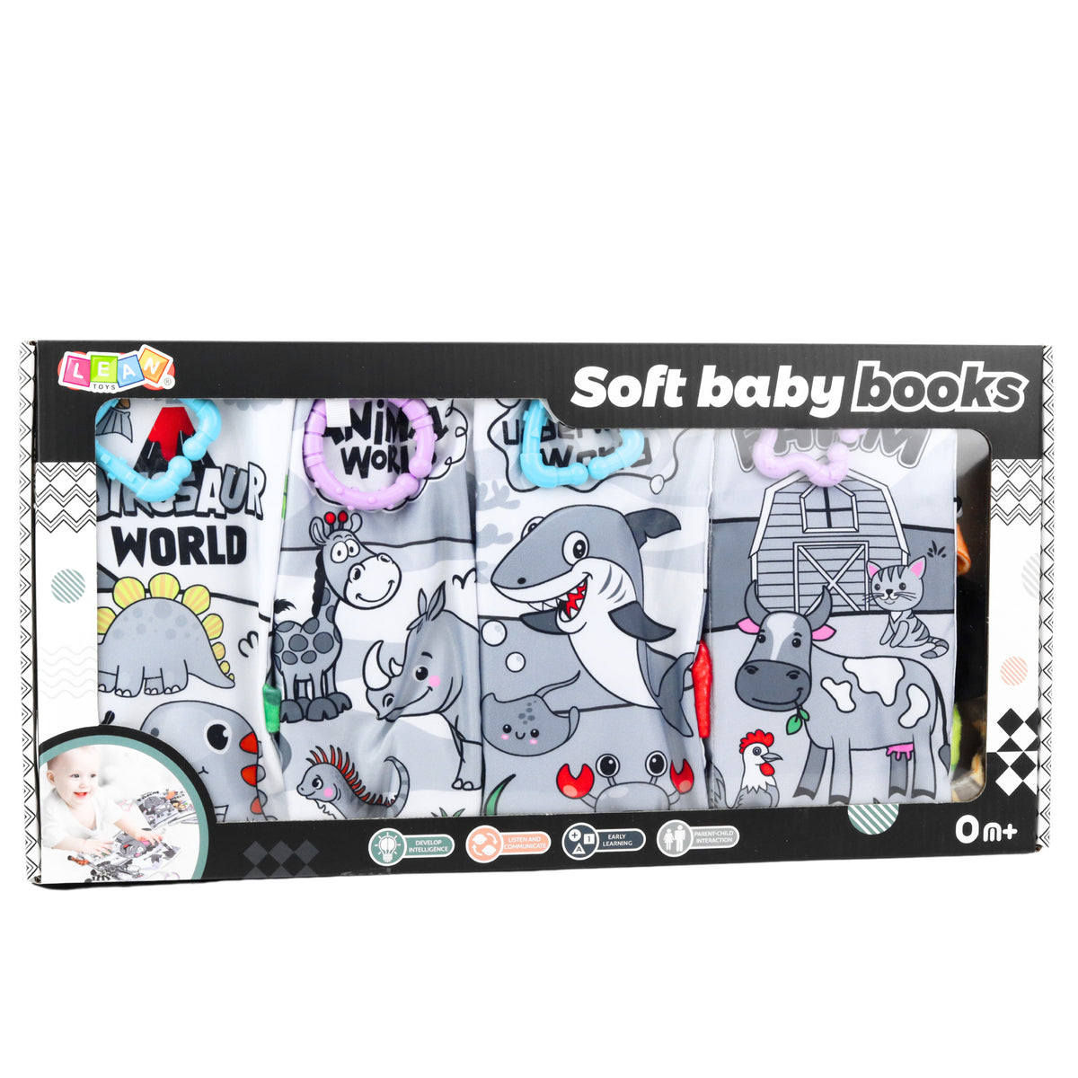 Set Of Soft Educational Sensory Books For Toddlers 4pcs