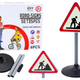 Grand panneau d'avertissement de travaux routiers éducatif 70 cm