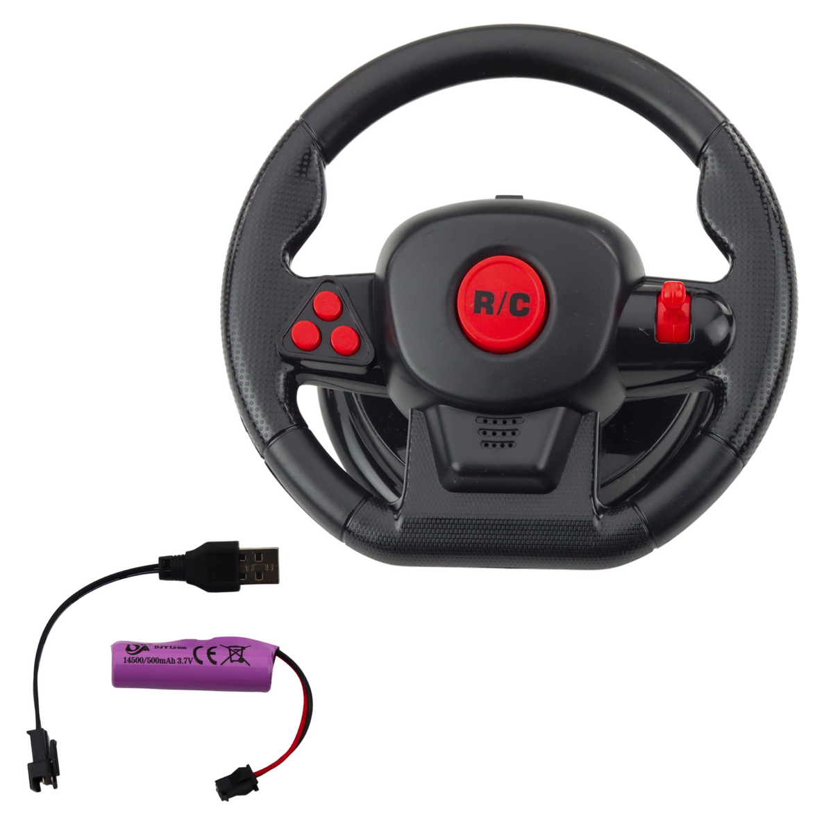 Remote Controlled Rc Racer Steering Wheel Lights Sounds 1:12 Silver