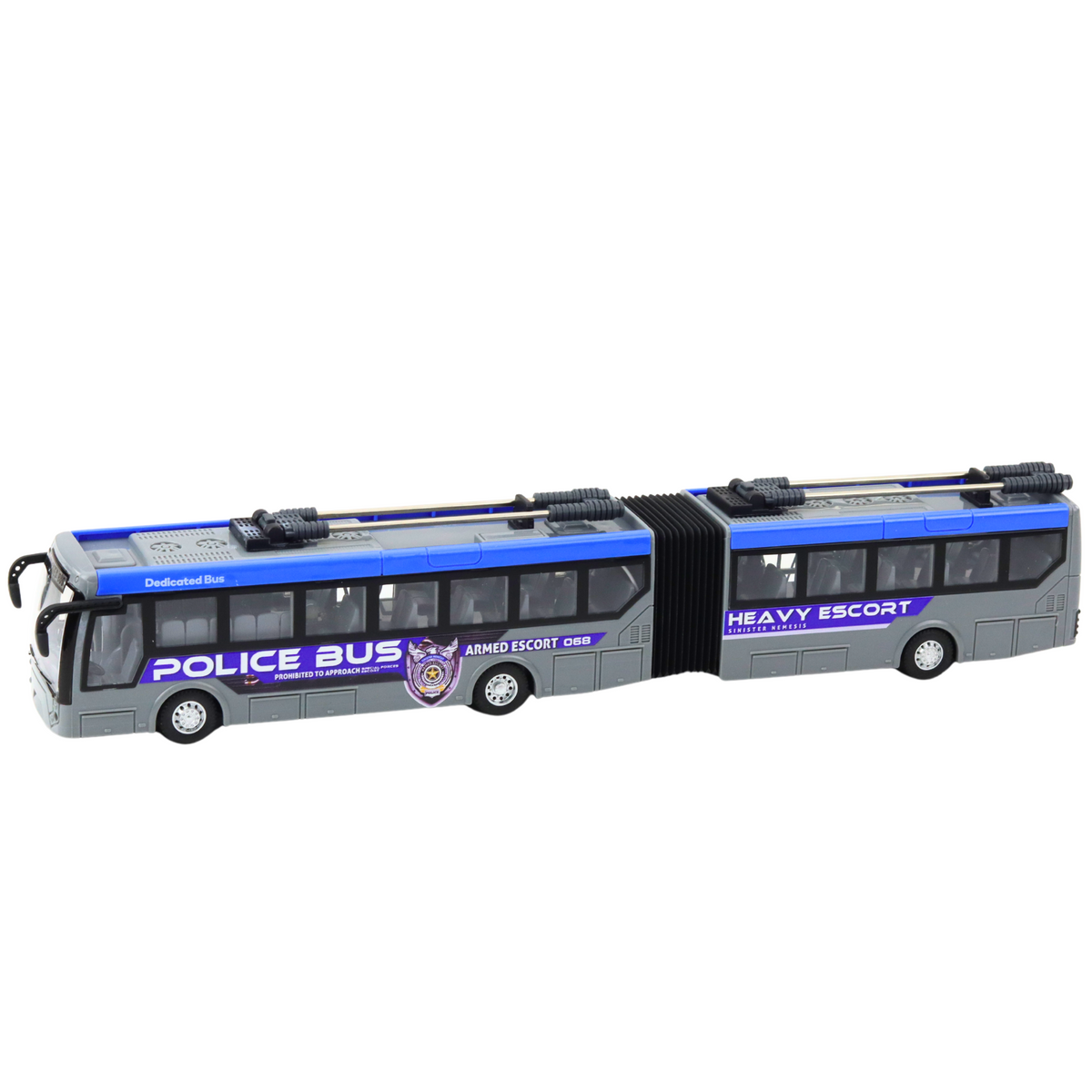 Rc Police Articulated Bus Remote Controlled Lights Gray 1:32