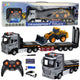 Remote Controlled Rc Tow Truck With Excavator Lights Sounds 1:24