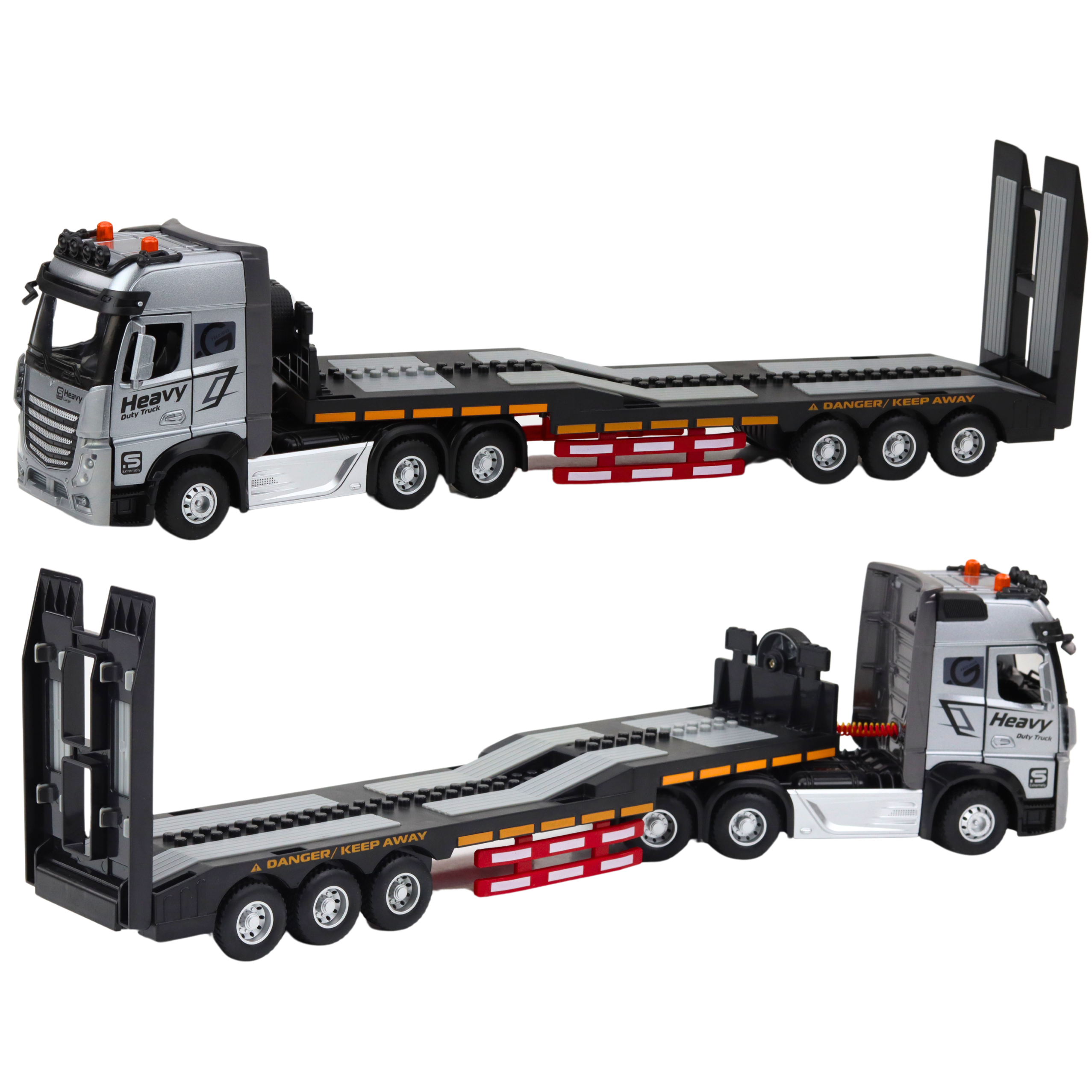 Remote Controlled Rc Tow Truck With Excavator Lights Sounds 1:24