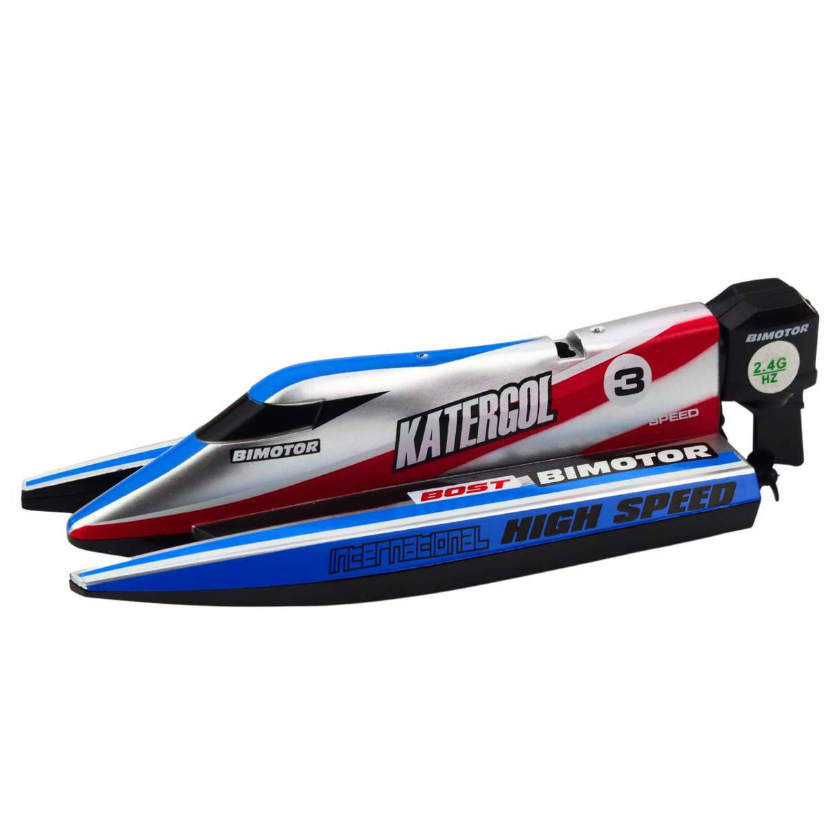 Remote Controlled Rc Motorboat Blue-silver 14cm