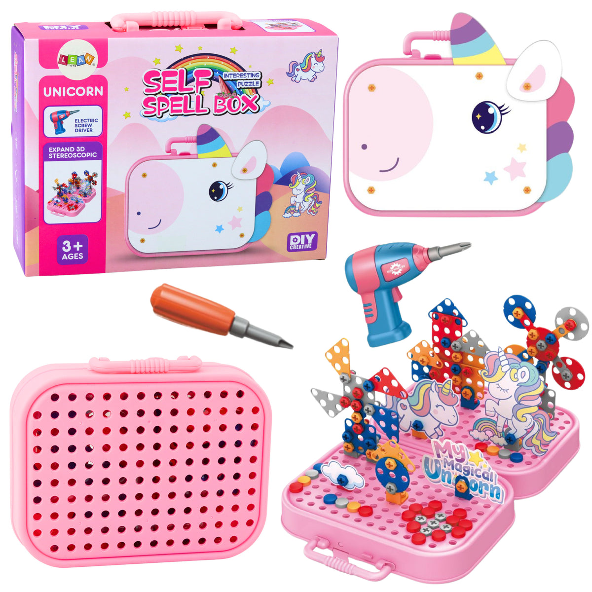 Diy Unicorn Drill Building Blocks Set