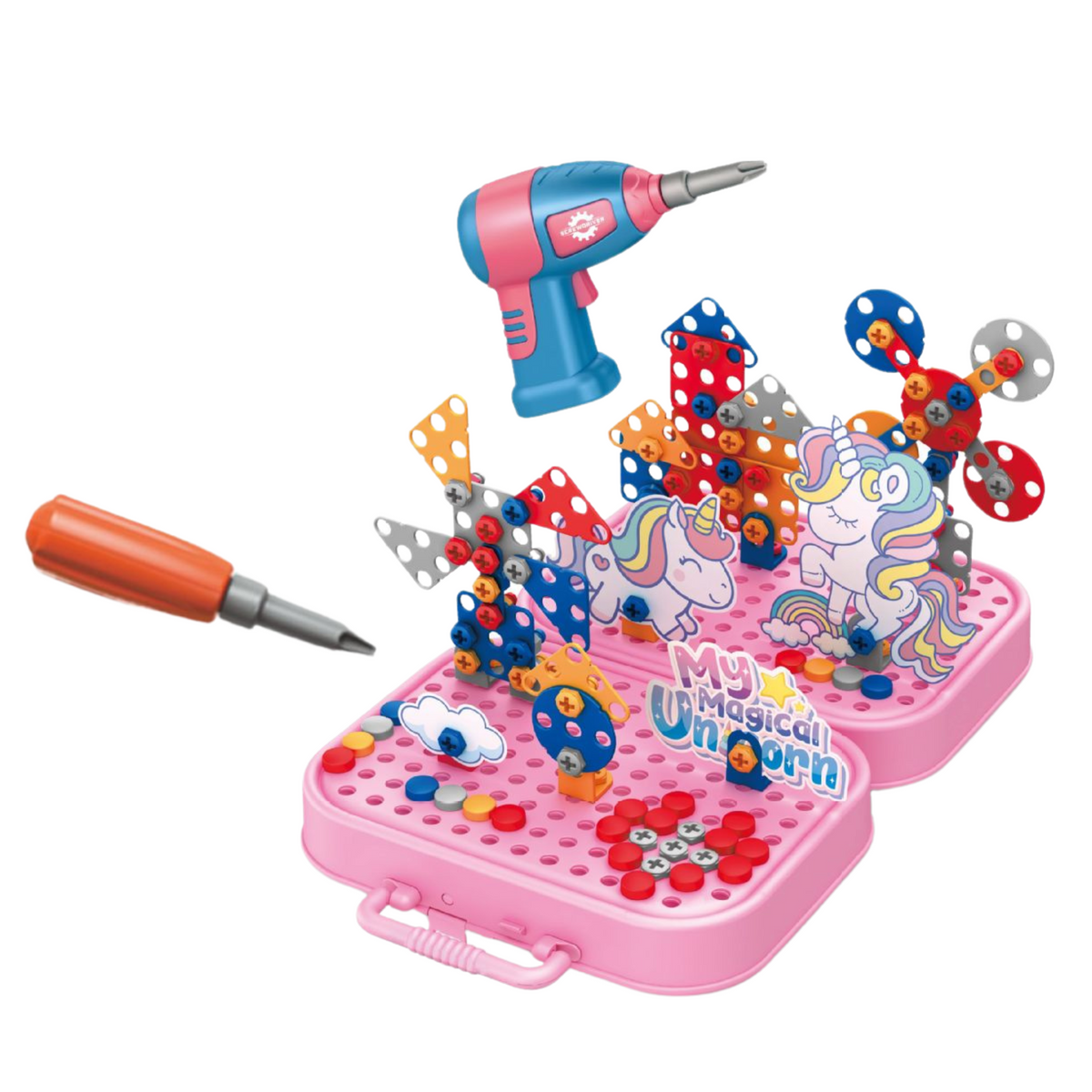 Diy Unicorn Drill Building Blocks Set