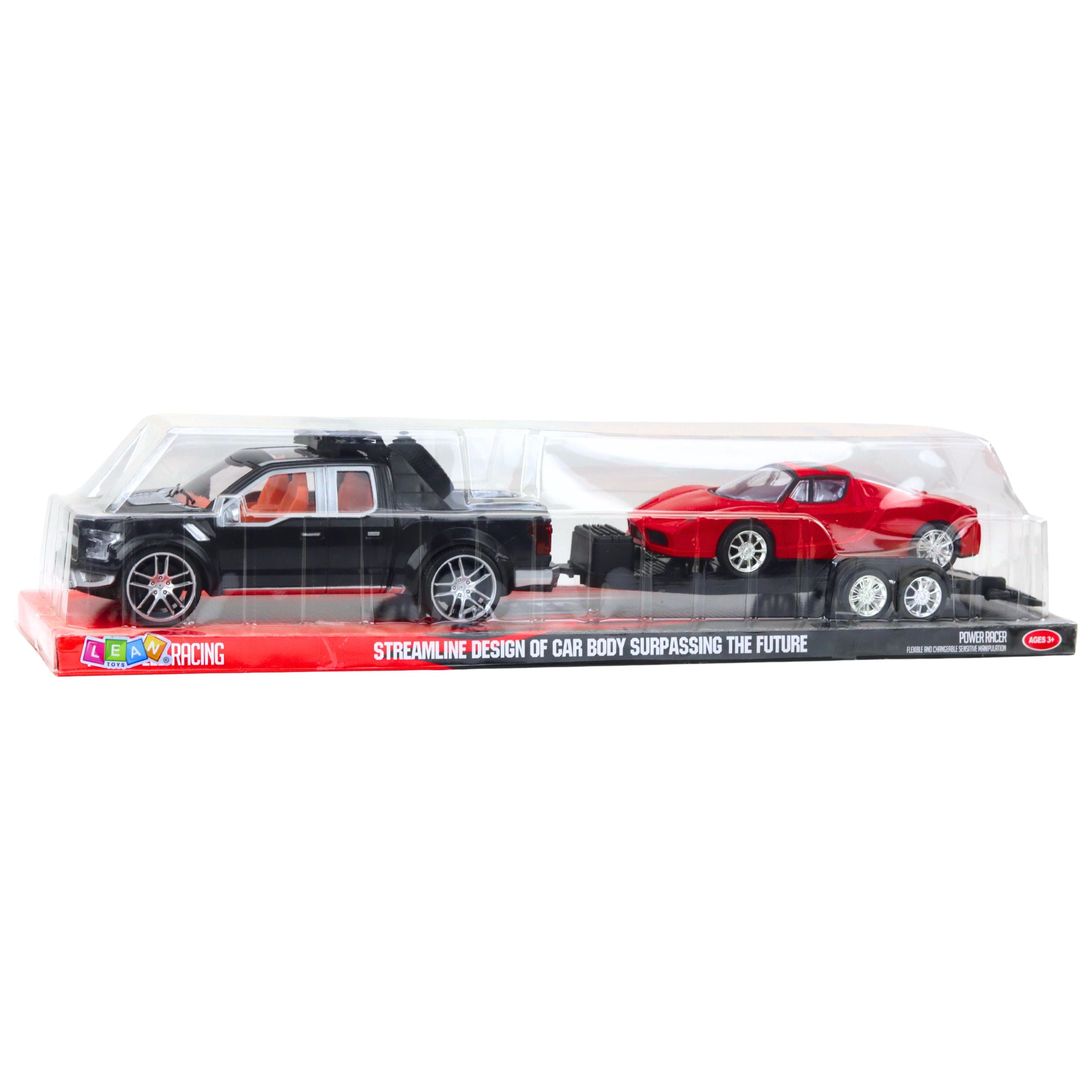 Set Of Off-road Car Black Tow Truck Red Sports Car 59cm