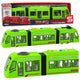 Stadt-U-Bahn-Straßenbahn öffnet Türen, Lichter, Geräusche, grün, 1:16