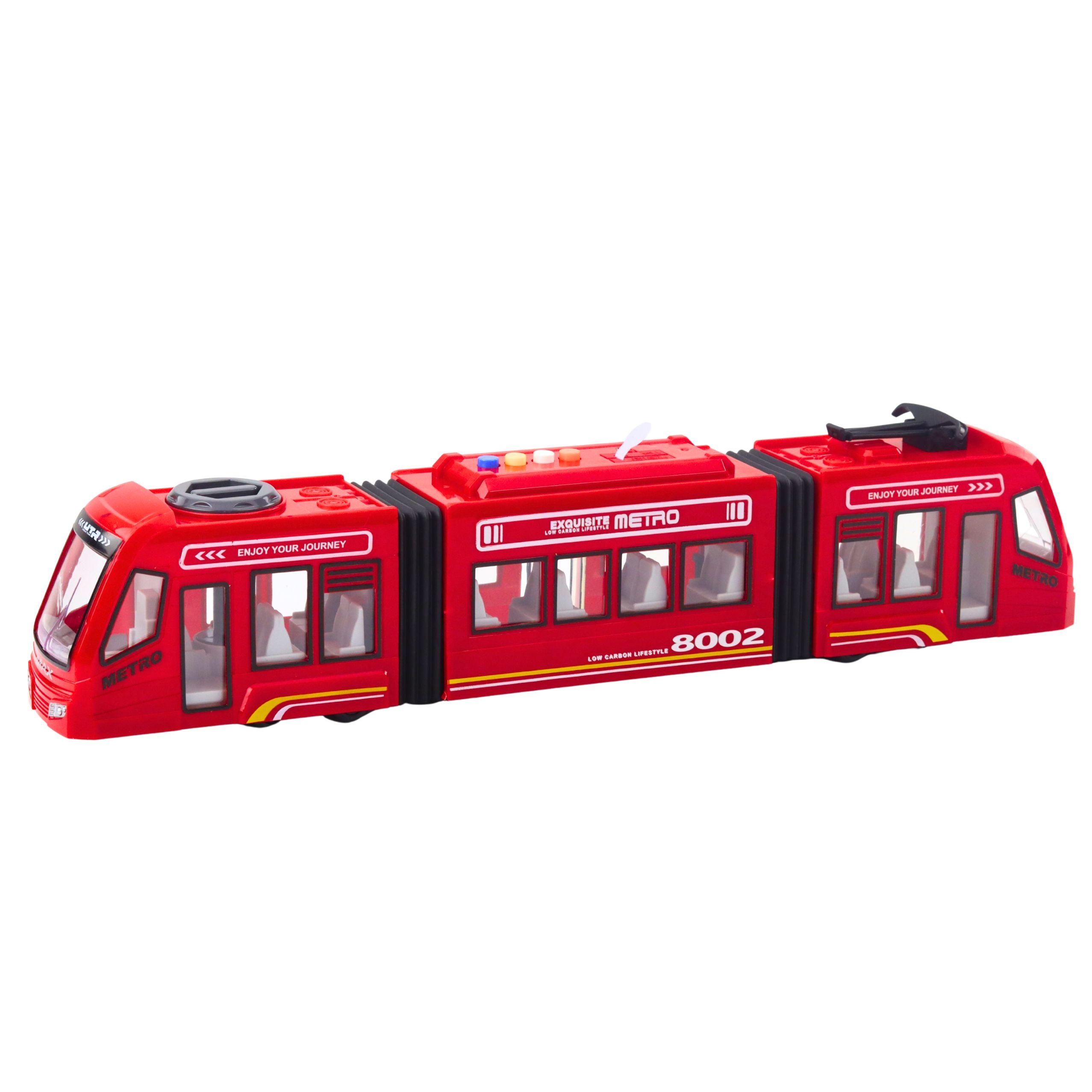 City Metro Tram Opening Doors Lights Sounds Red 1:16