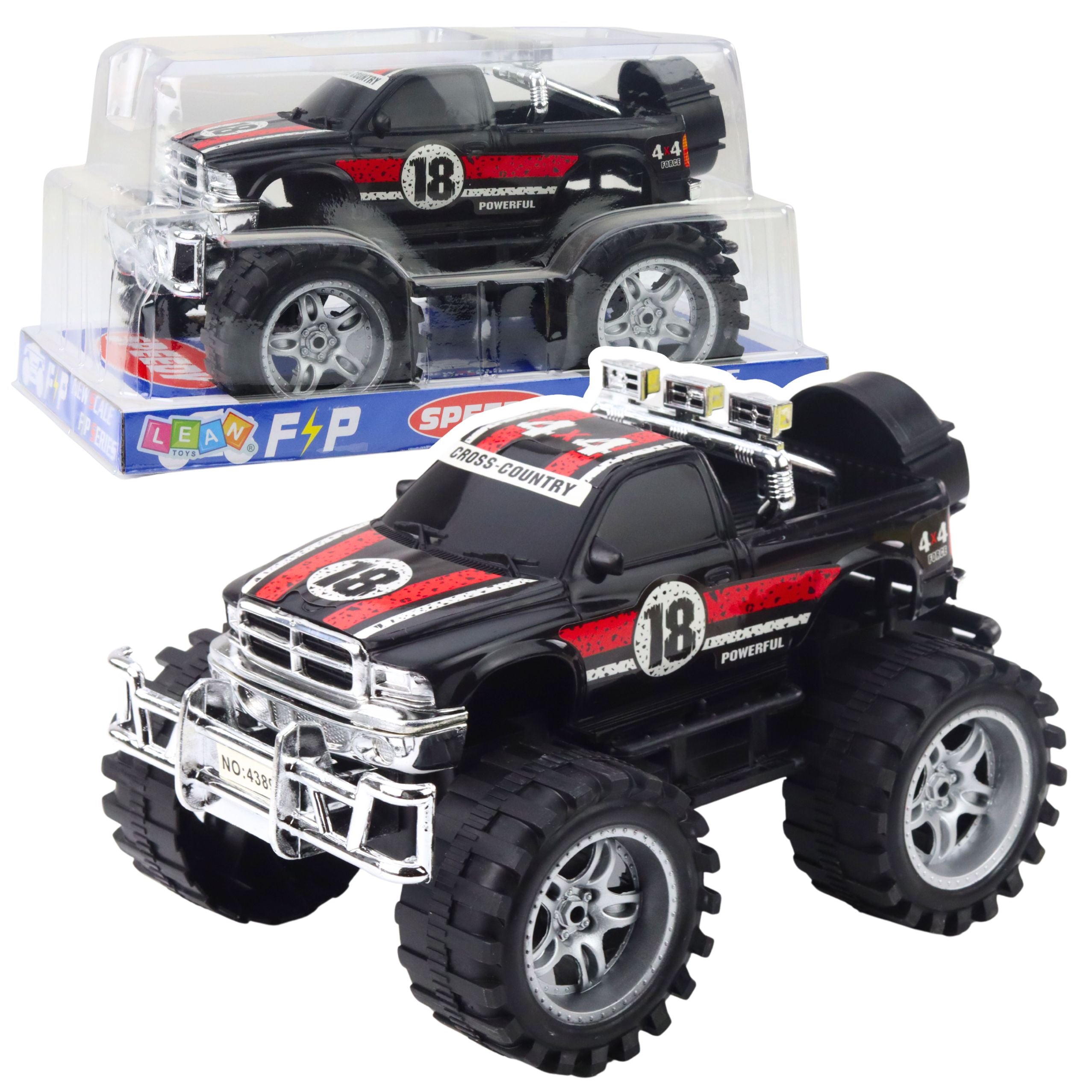 Geländewagen Mit Heckantrieb Rot Und Schwarz