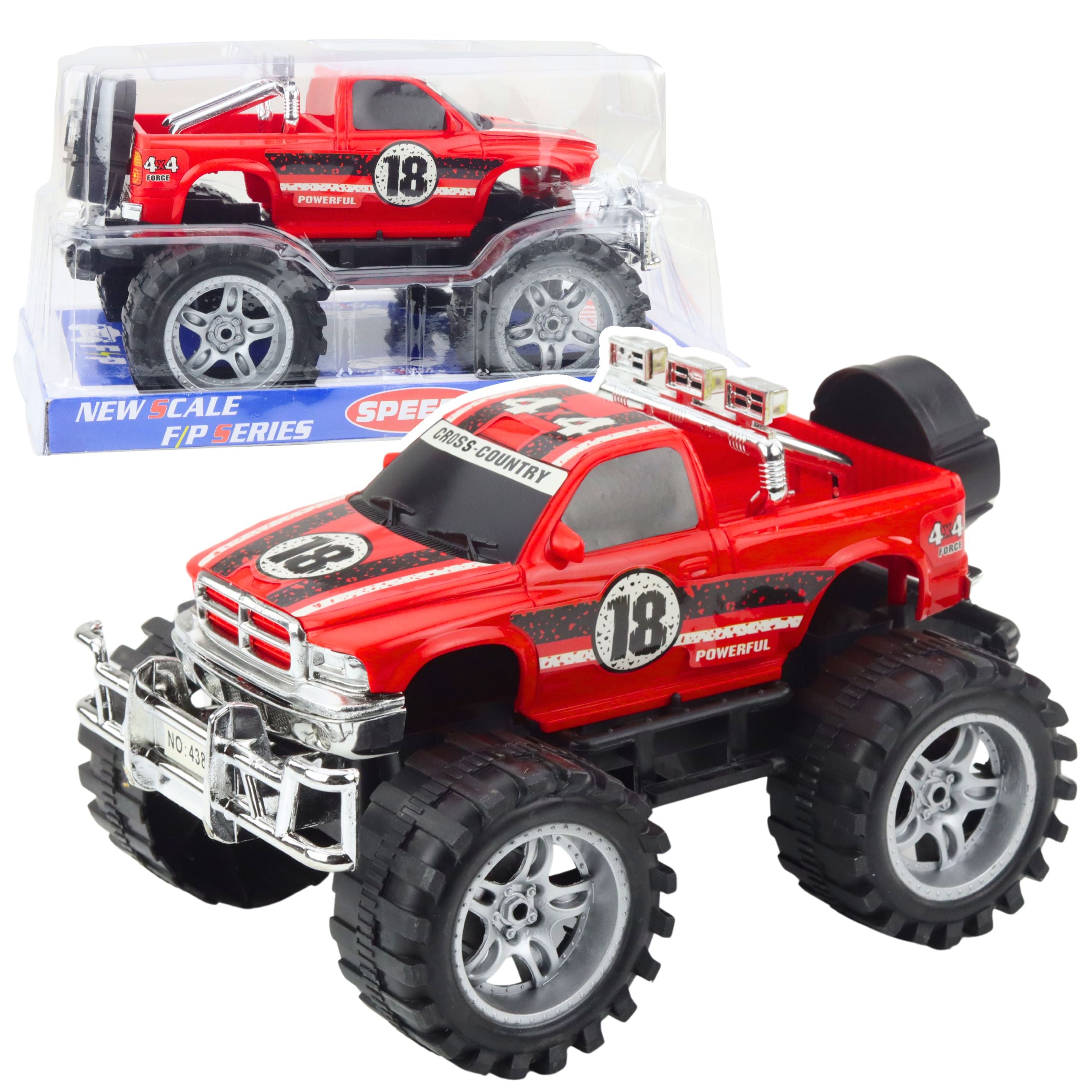 Rear-wheel Drive Off-road Vehicle With Large Wheels Red 27cm