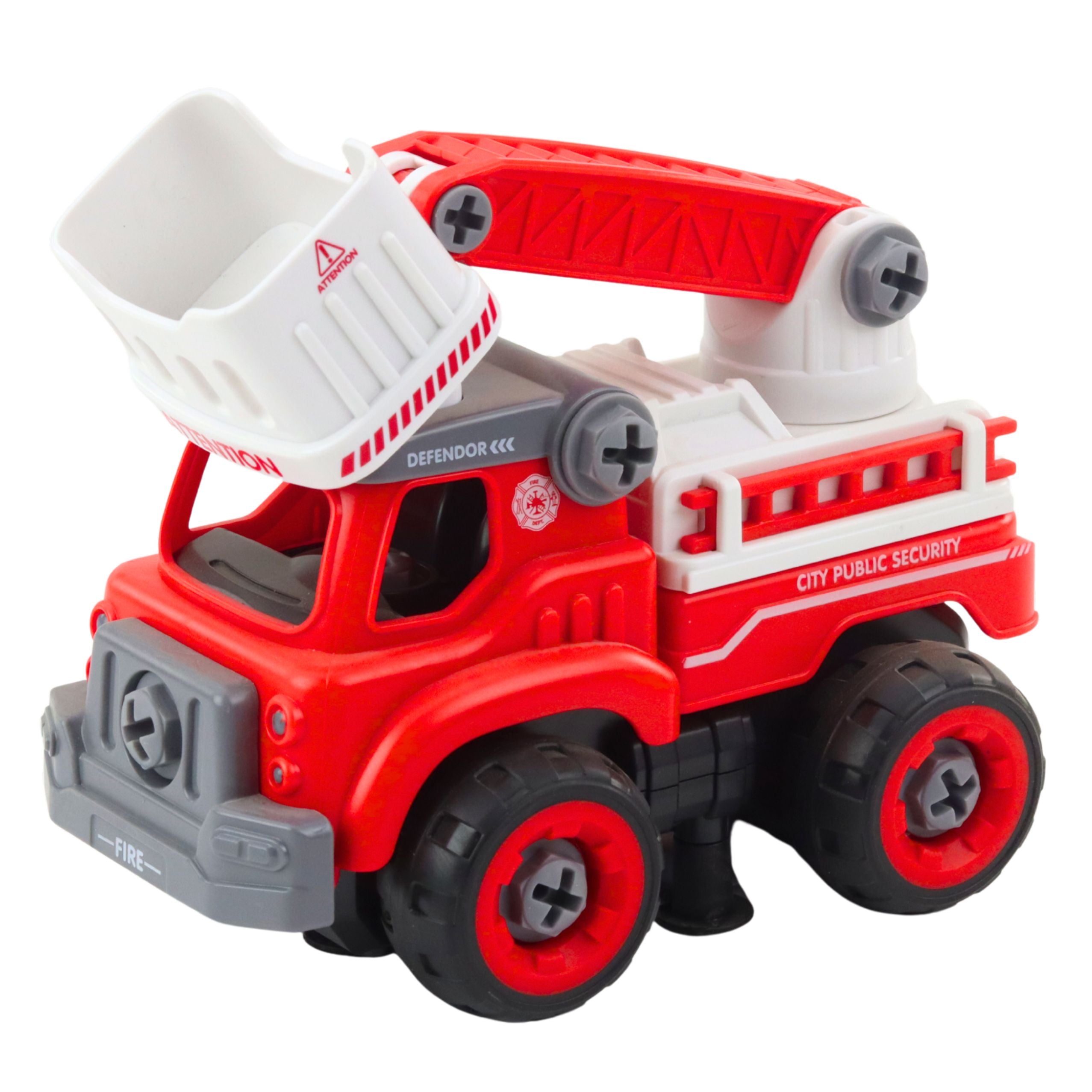 Fire Truck With Turning Boom Remote Controlled 2-in-1 Screwdriver
