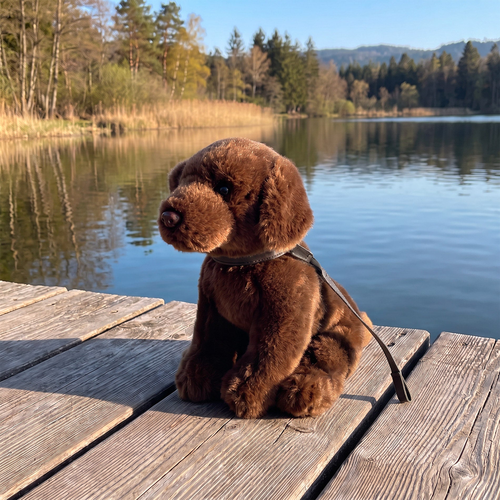 Pluche Labrador Retriever Met Lijn 25 Cm Eco-f.