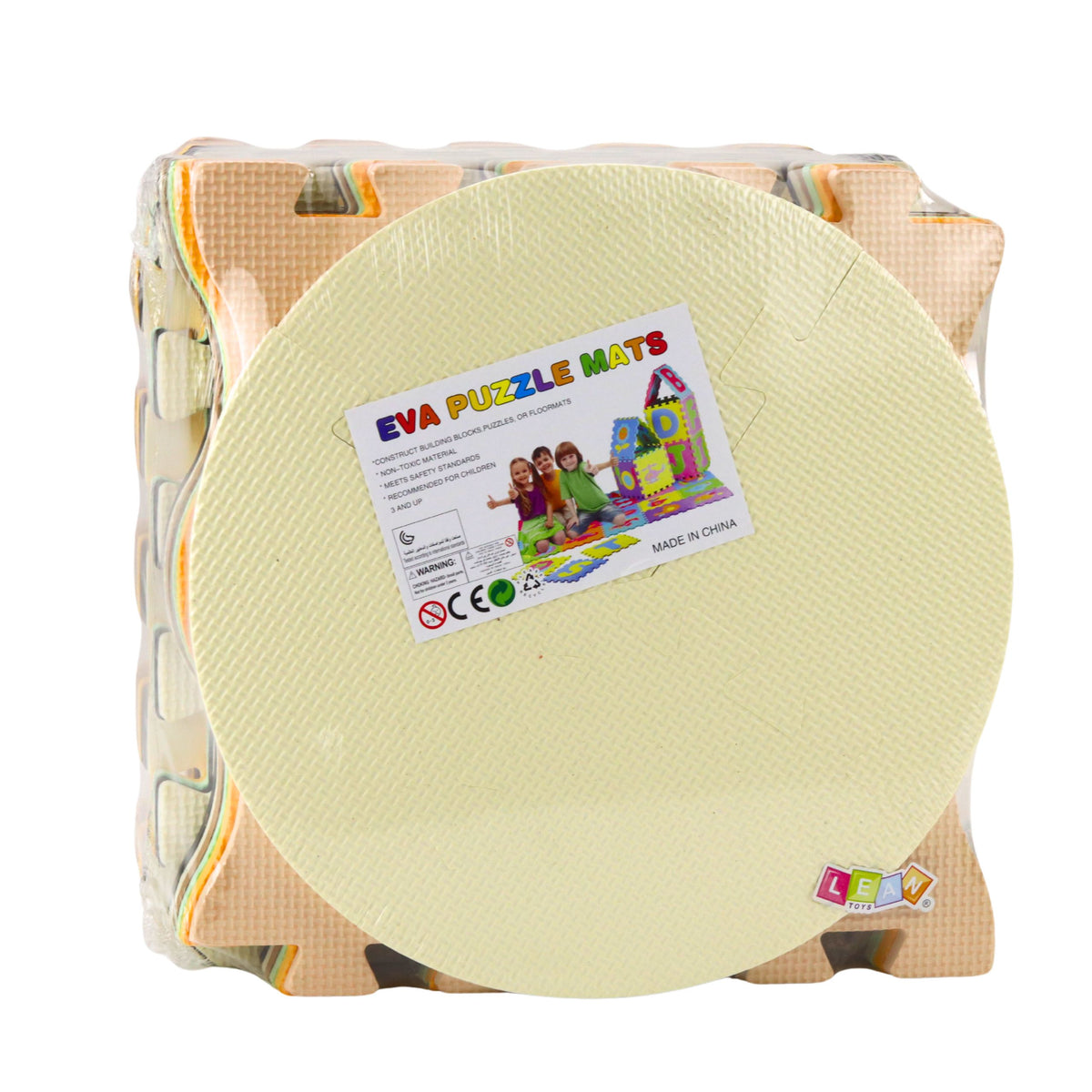 Puha Puzzle Oktatószőnyeg Eva Foam Animals Barna 16 db.
