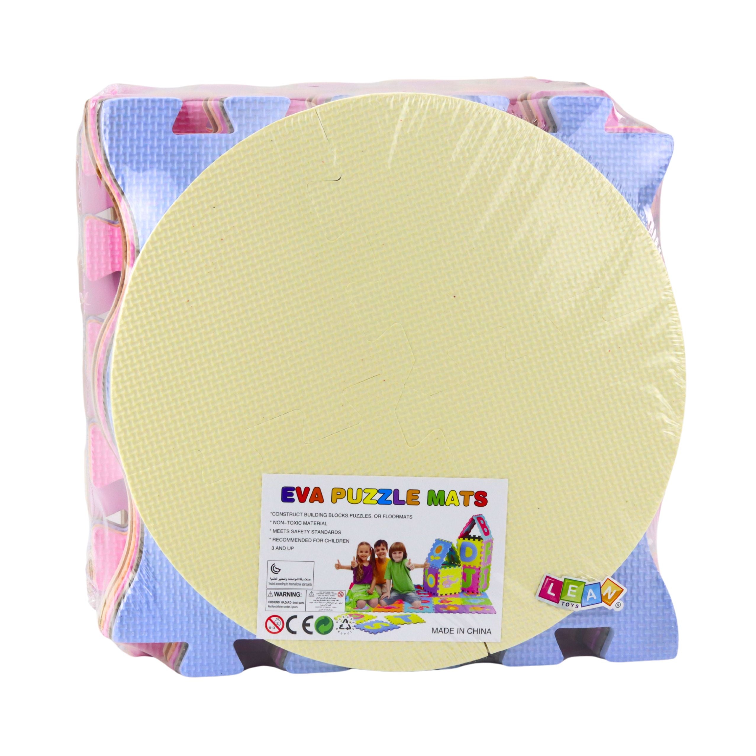 Soft Puzzle Educational Mat Eva Foam Pastel Animals 16 Pcs.