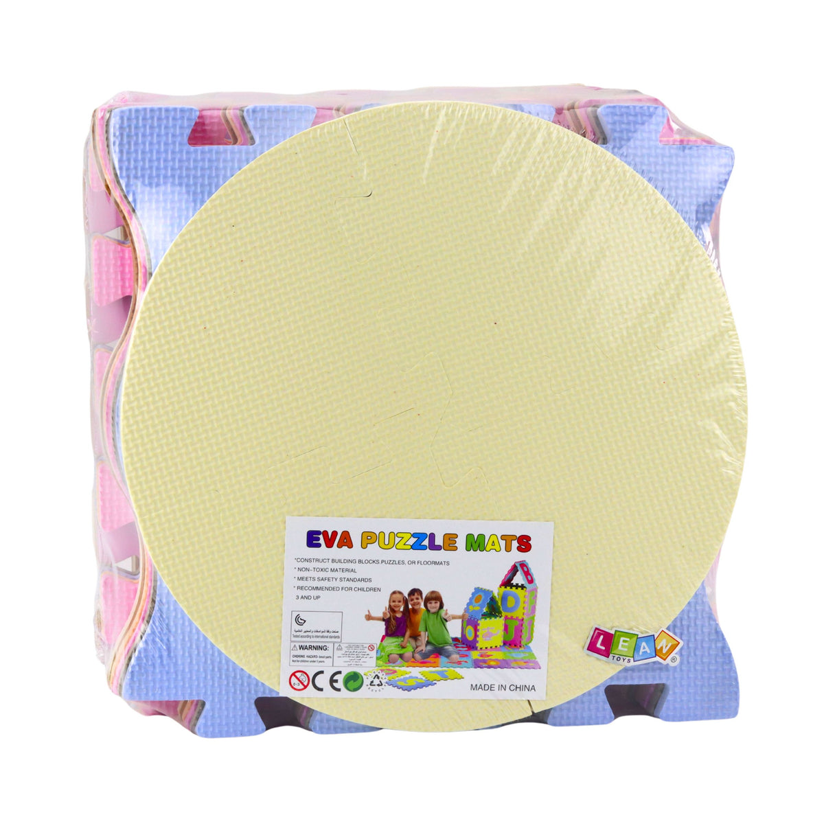 Soft Puzzle Educational Mat Eva Foam Pastel Animals 16 Pcs.