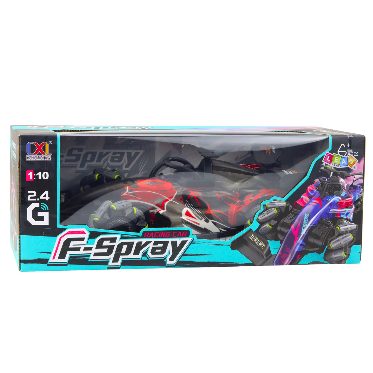 F-spray Remote Controlled Rc Racer 1:10 Lights Sounds Steam Red
