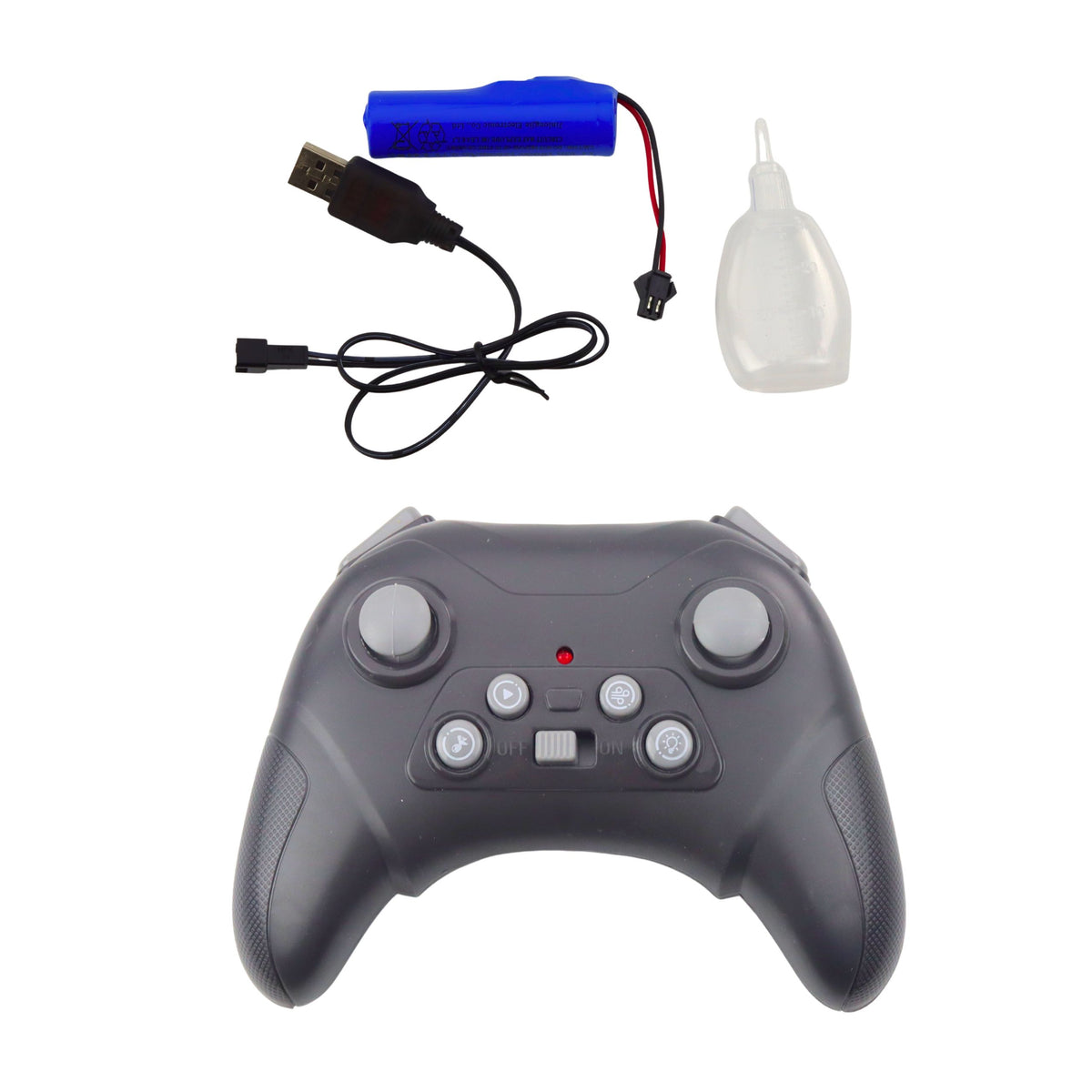 Rc Remote Controlled Racer 1:10 Lights Sounds Water Steam Blue