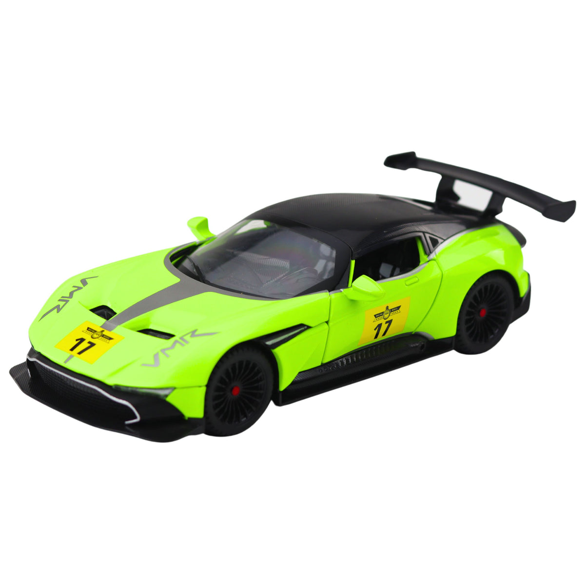 Sports Car With Pull-back Drive Lights Sounds Green 1:22