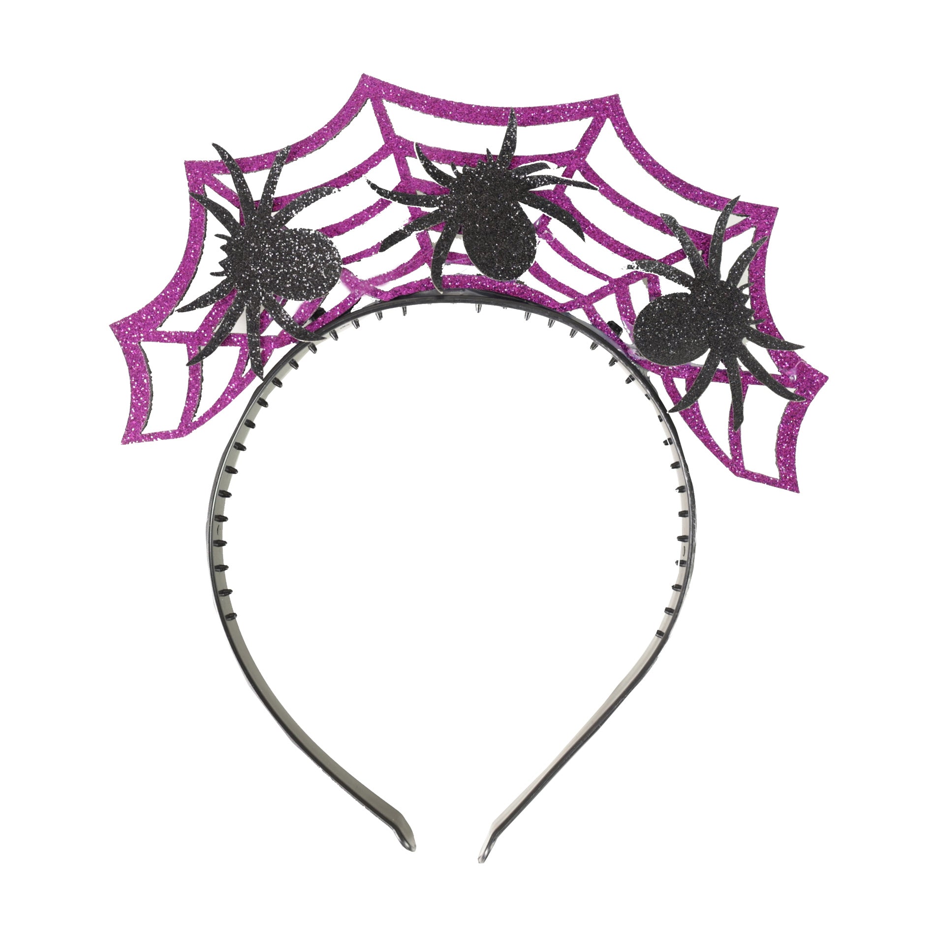 Children Purple Headband With Spiders