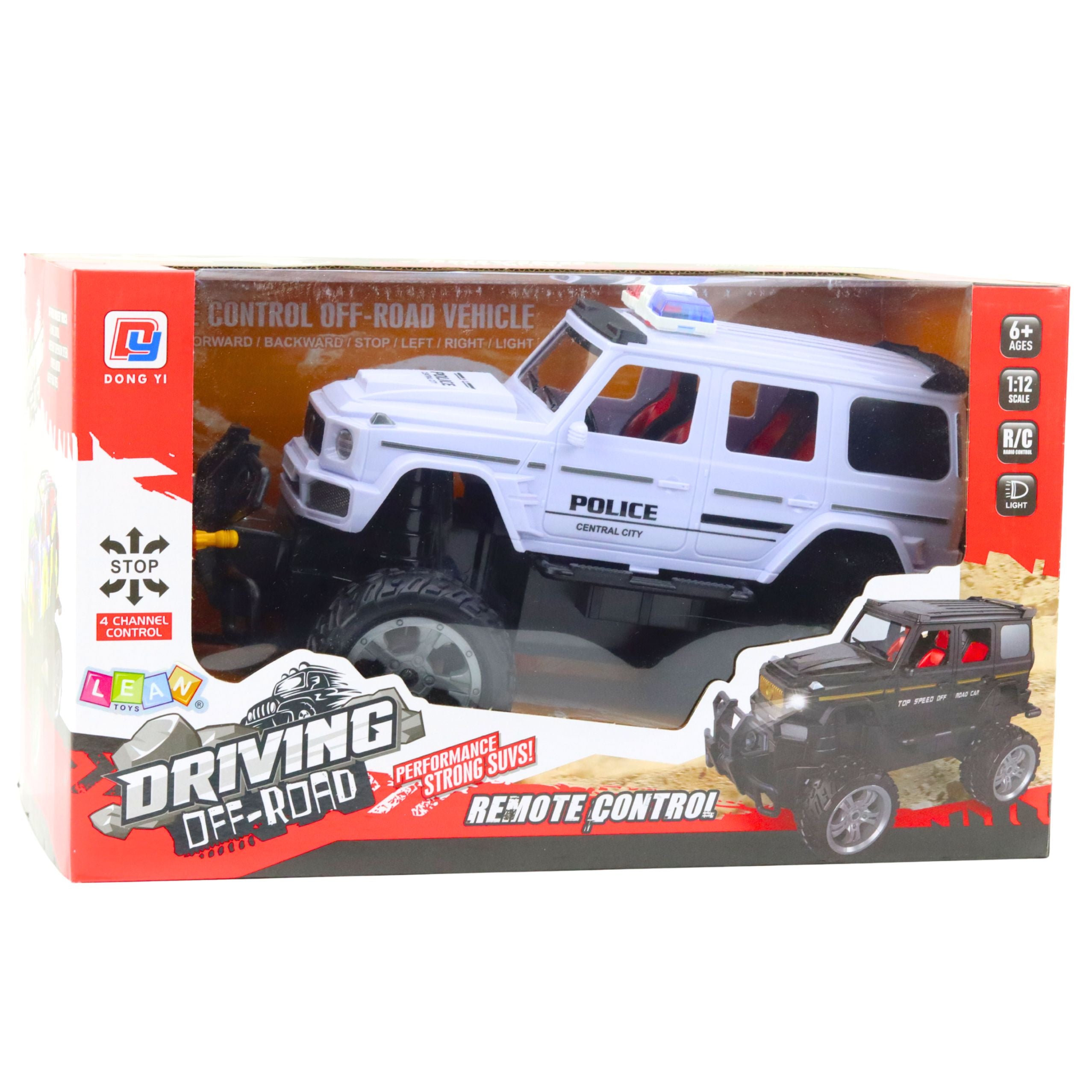 Rc Police Off-road Vehicle White 1:12