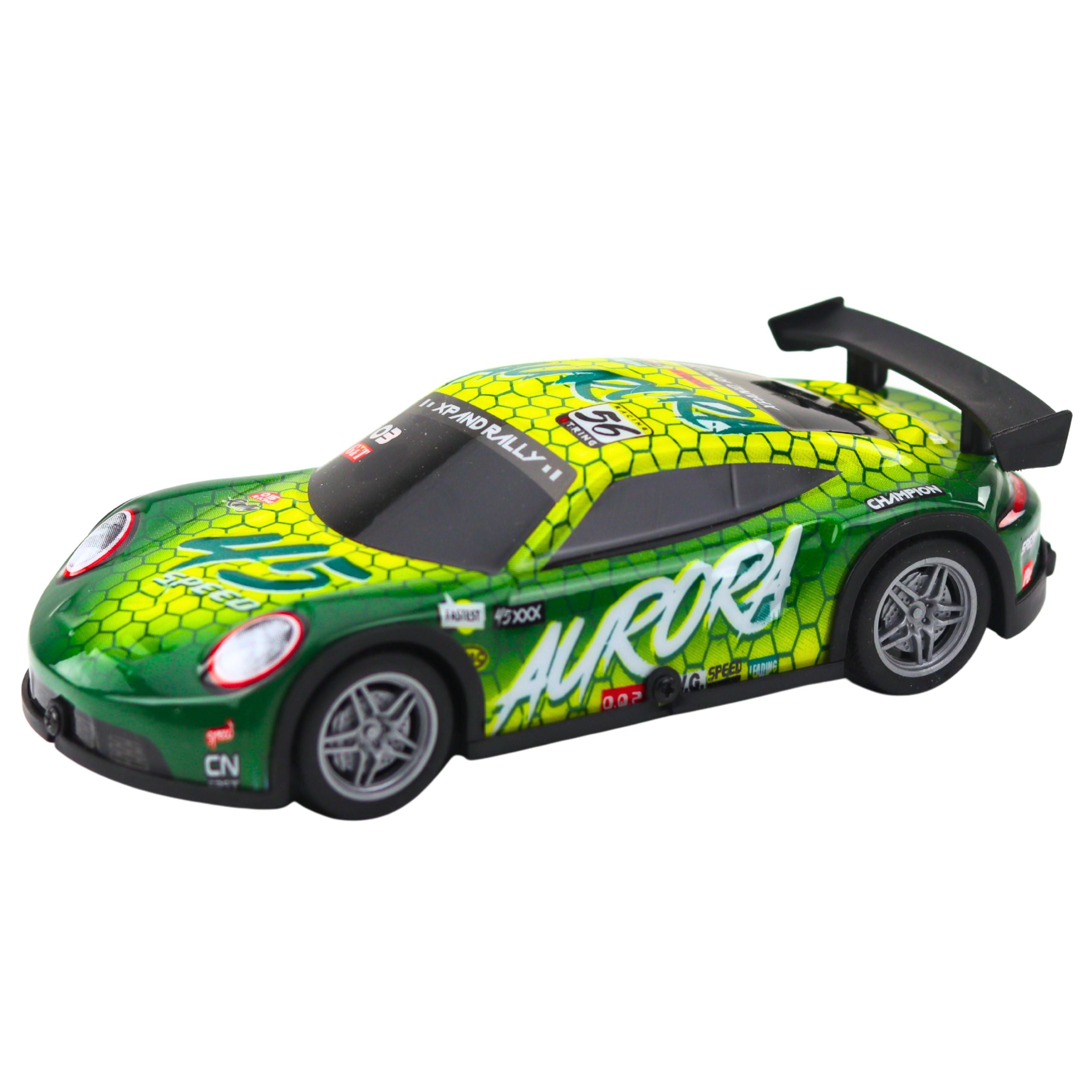 Rc Remote Controlled Racing Car With Glowing Body Green