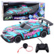 Rc Racing Car With Illuminated Turquoise Body