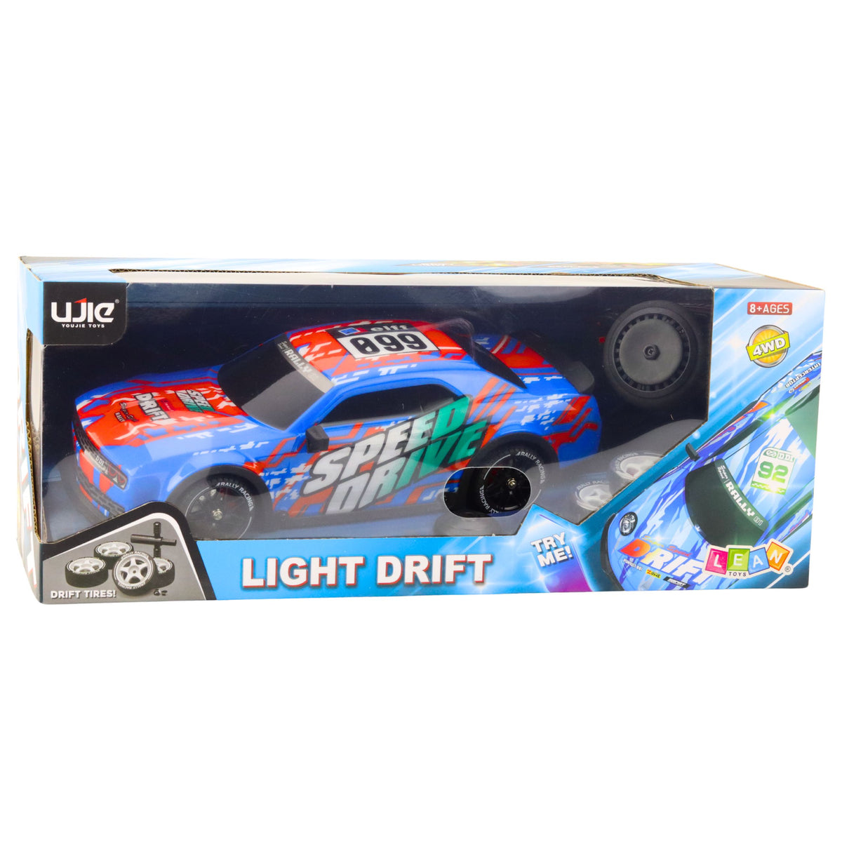 Rc Sports Car With Illuminated Drift Body Blue