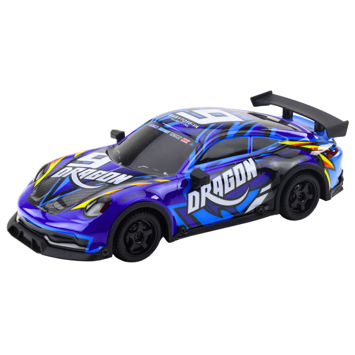 Rc Sports Car With Illuminated Drift Body Blue