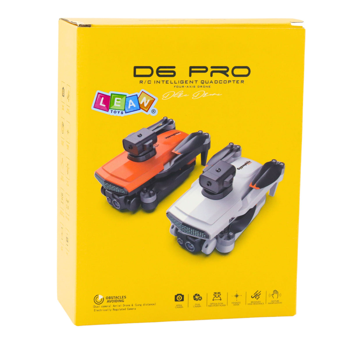 Drone D6 Pro Camera Led Lights App Light Gray