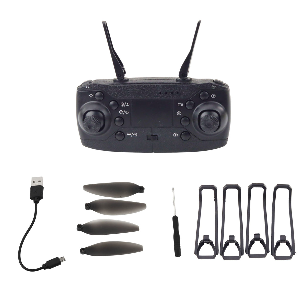 Drone Y329 Hd Kamera Wifi Led Lights App Black Carbon
