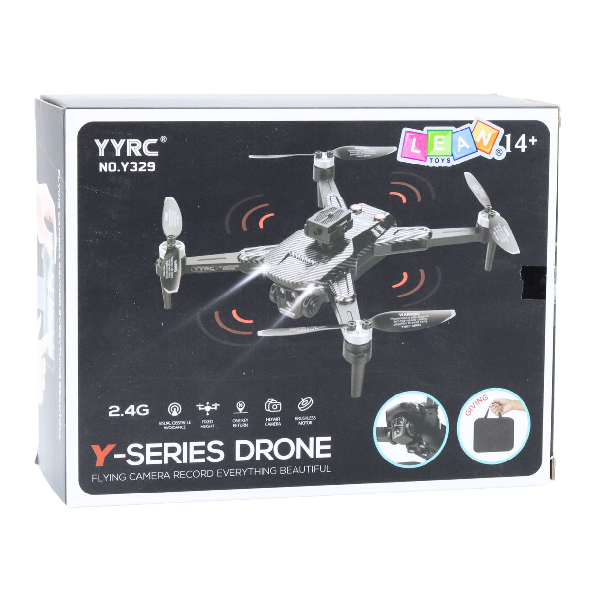 Drone Y329 Hd Kamera Wifi Led Lights App Black Carbon