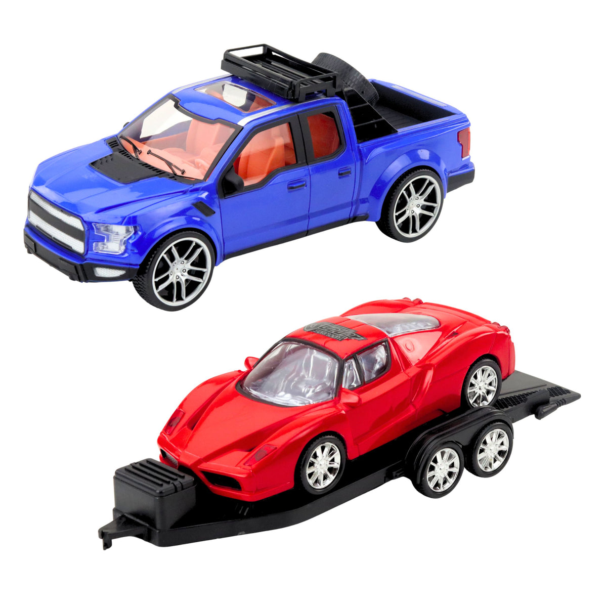 Off-road Vehicle With Tow Truck Sports Car Set