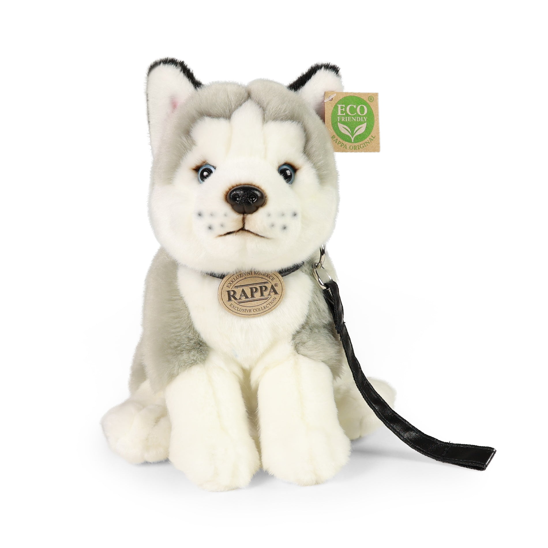 Plush Husky With Leash 28 Cm Eco-friendly