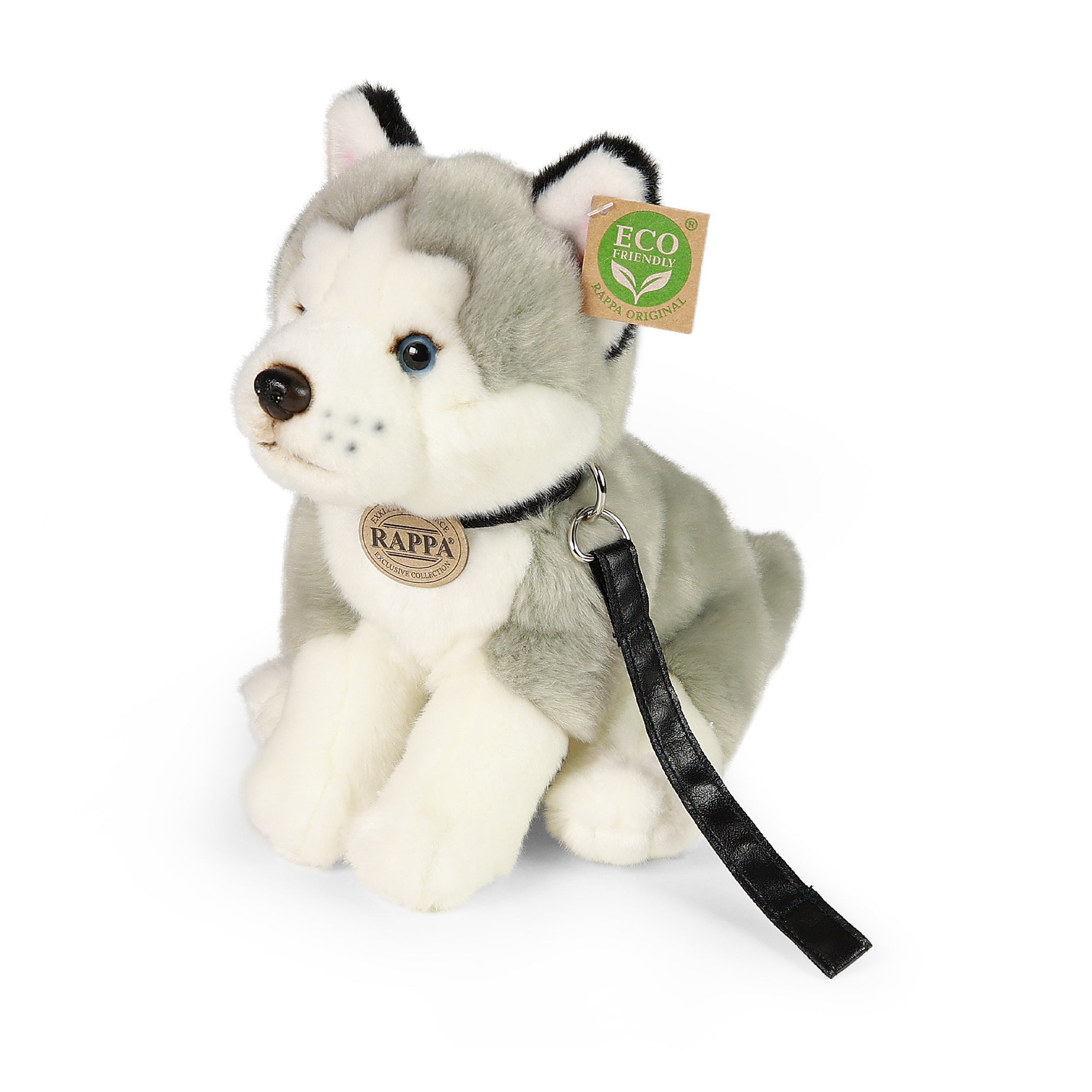 Plush Husky With Leash 28 Cm Eco-friendly