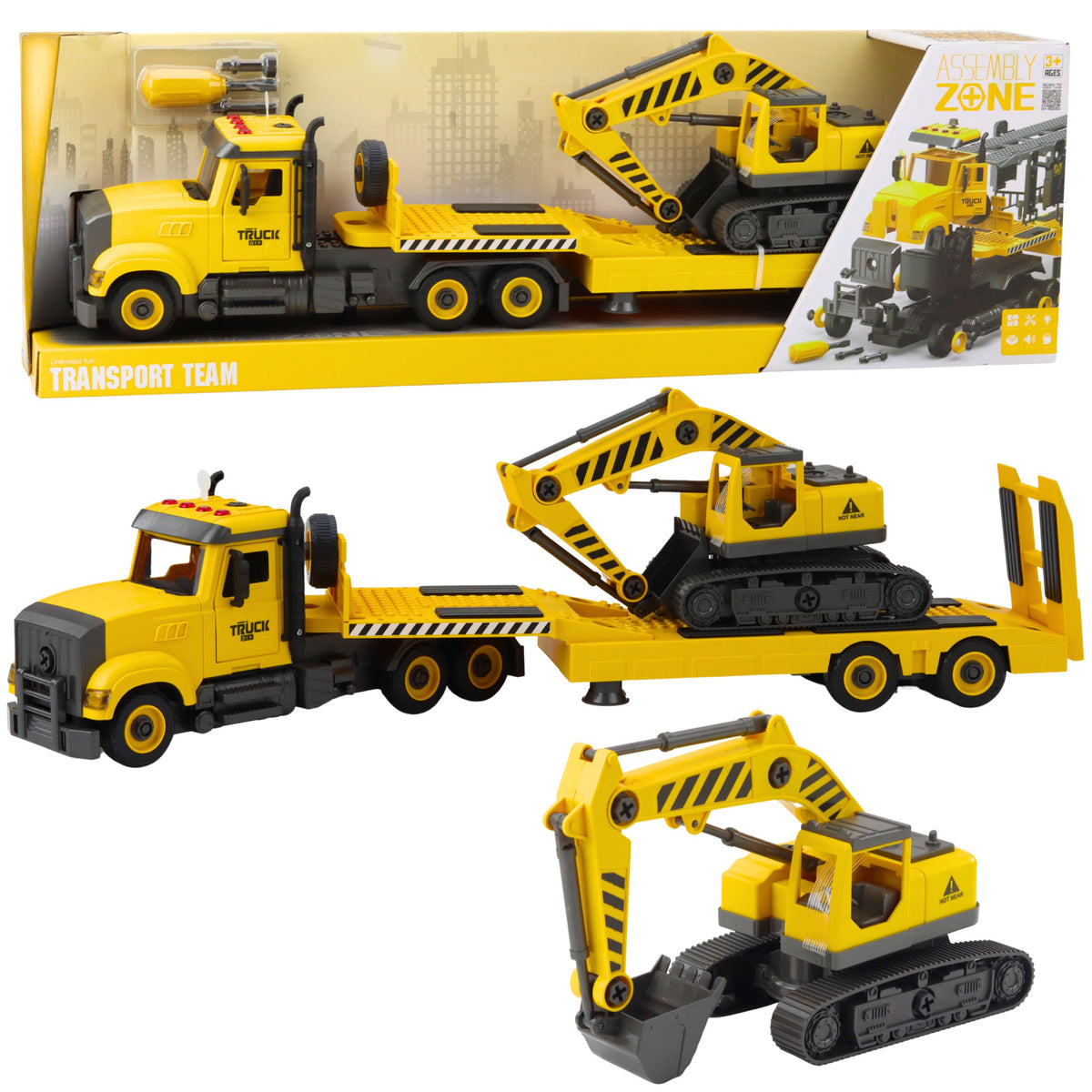 Diy Tow Truck Turning Crawler Excavator Lights Sounds